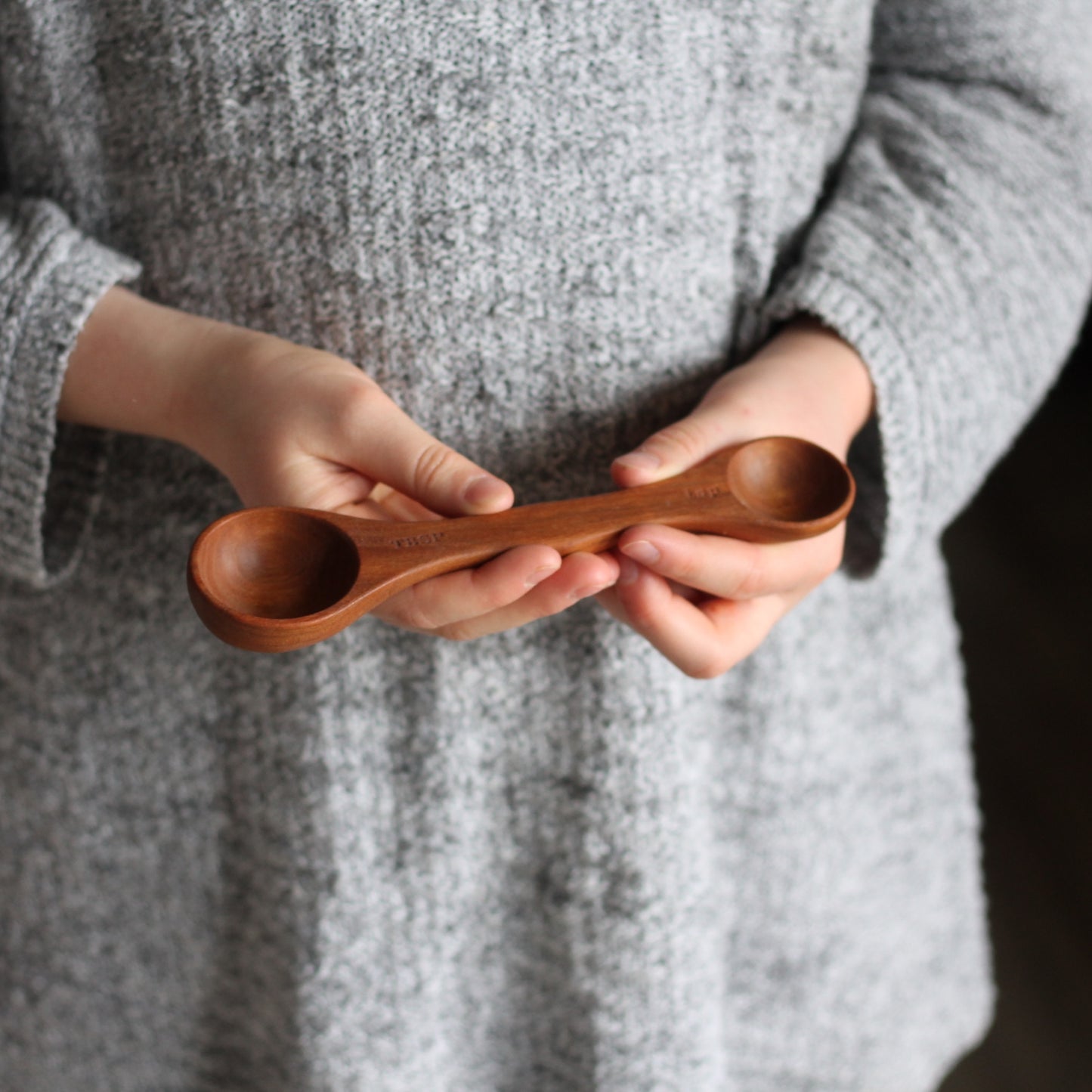 Handmade Wooden Kitchen Utensils | Measuring Spoon - Cherry $33 image