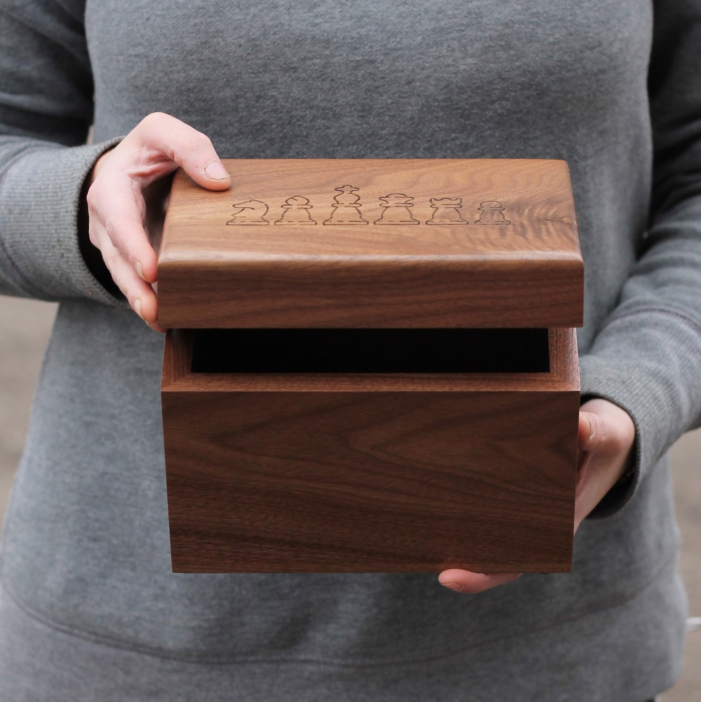 Chess Piece Box | For Small + Medium Pieces image 1
