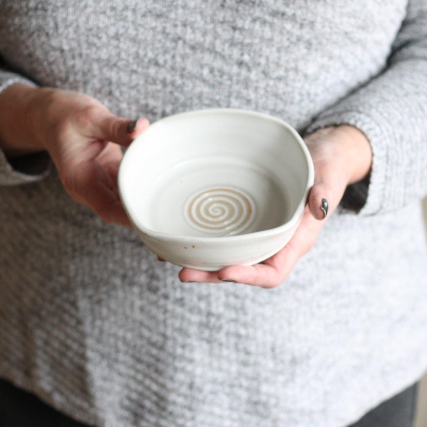 Handmade Pottery | Garlic Plate (9 Colors) - White $24 image