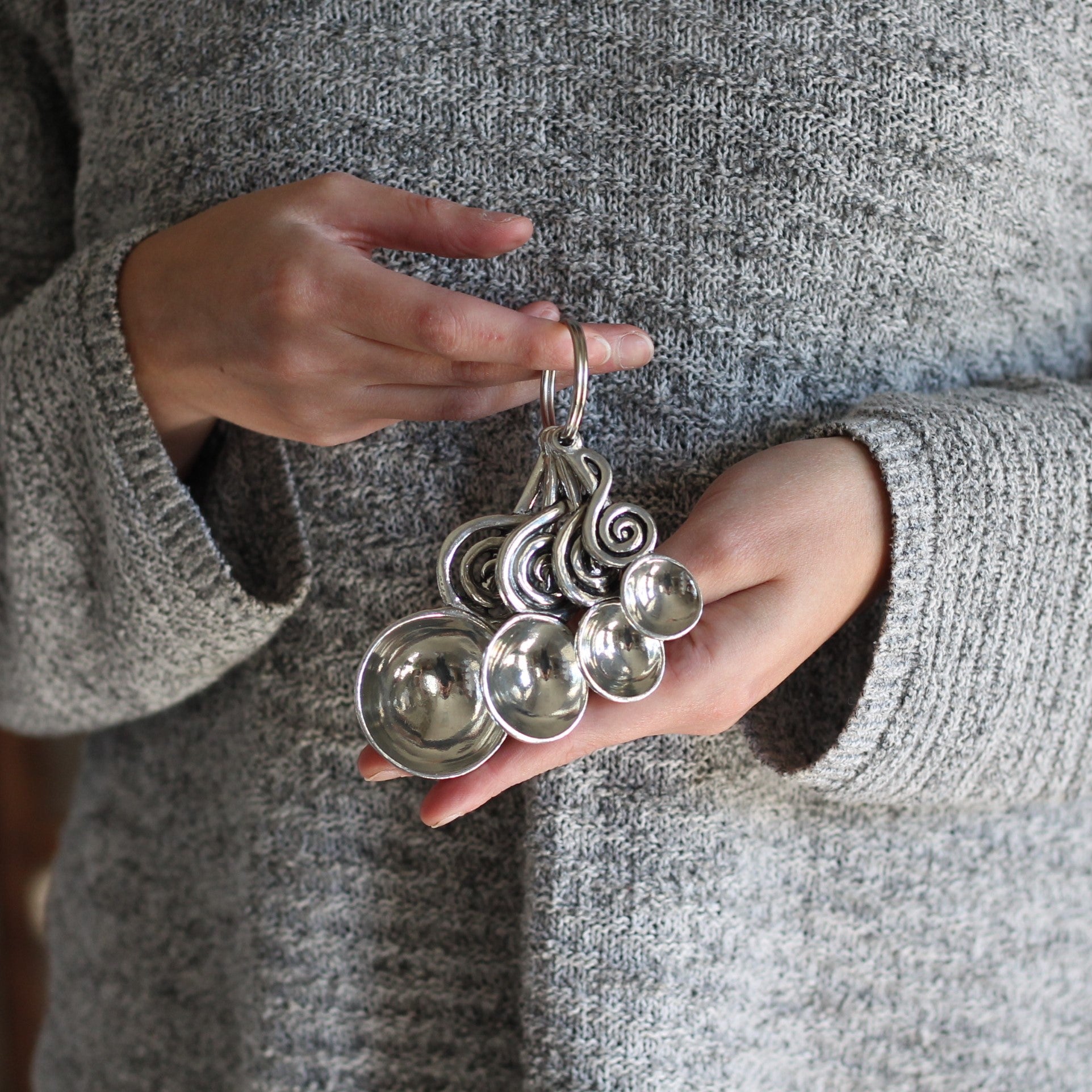 Handmade Pewter Measuring Spoons | Treble Clef image 0