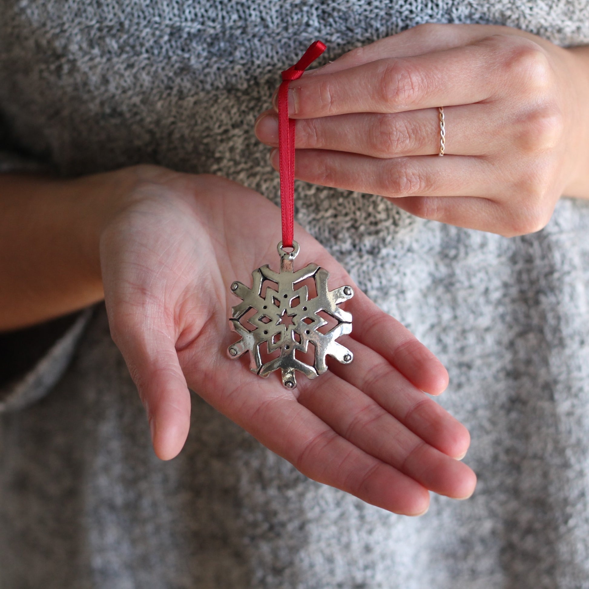Handmade Pewter Round Ornaments | 10 Styles image 13