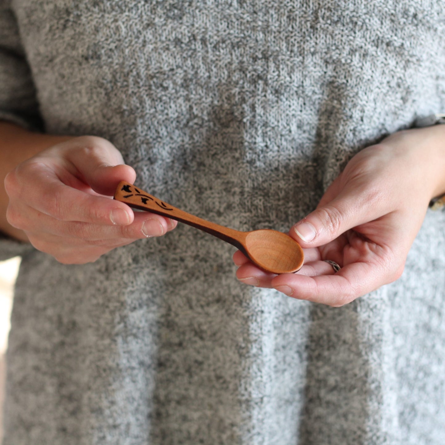 Wooden Mini Spoons | 4 Designs - Floral $11 image