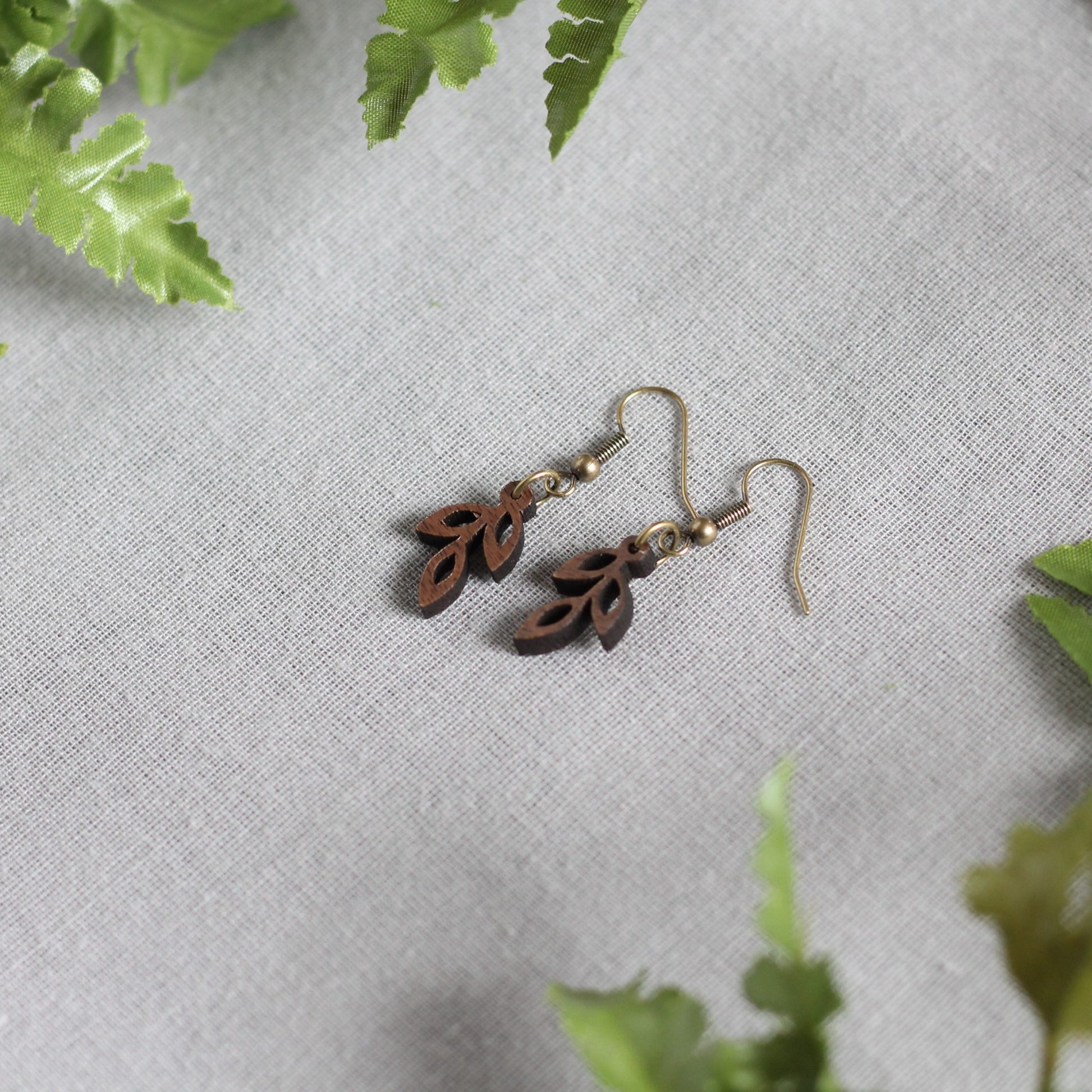 Maylee Earrings - Walnut $16 image