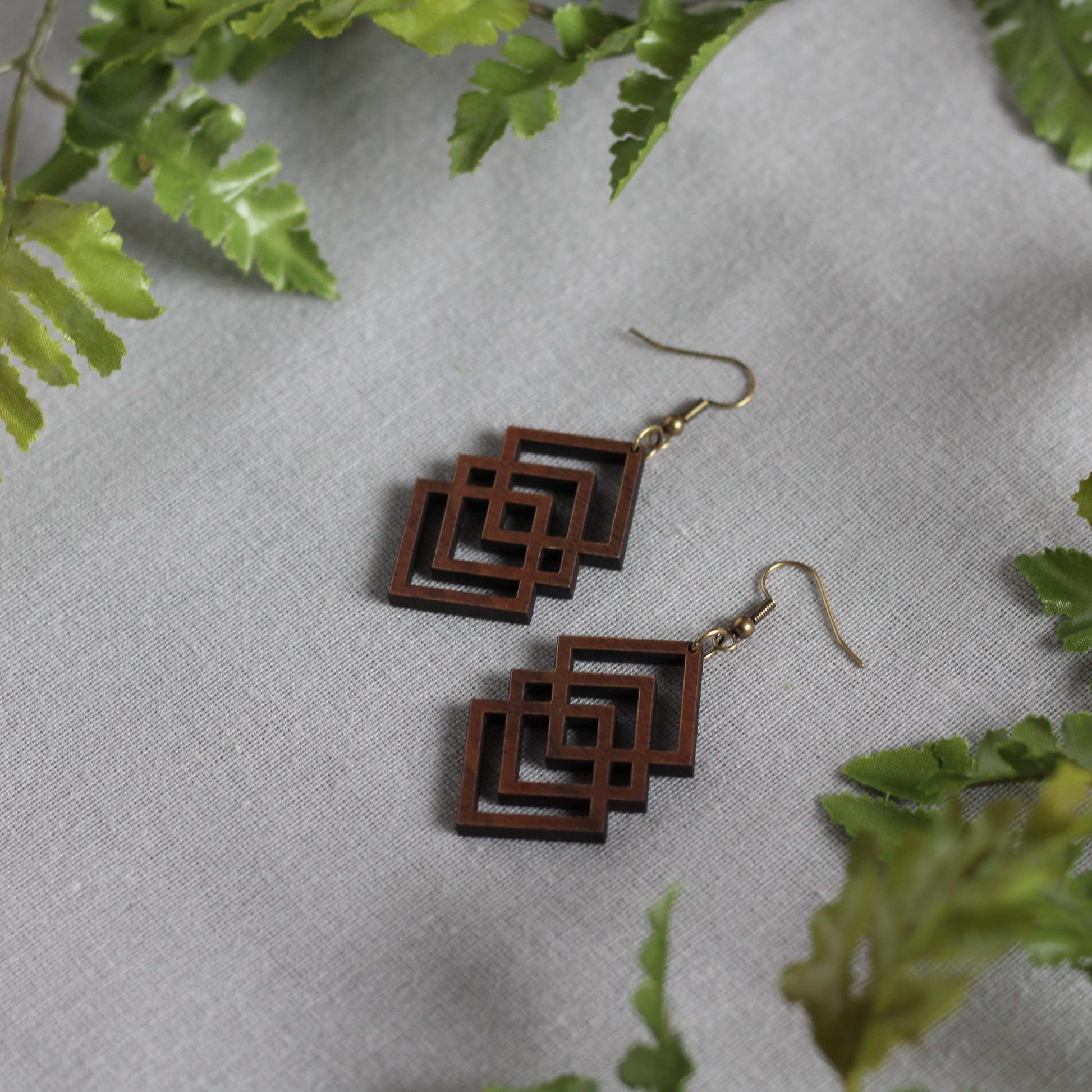 Mira Earrings - Walnut $24 image