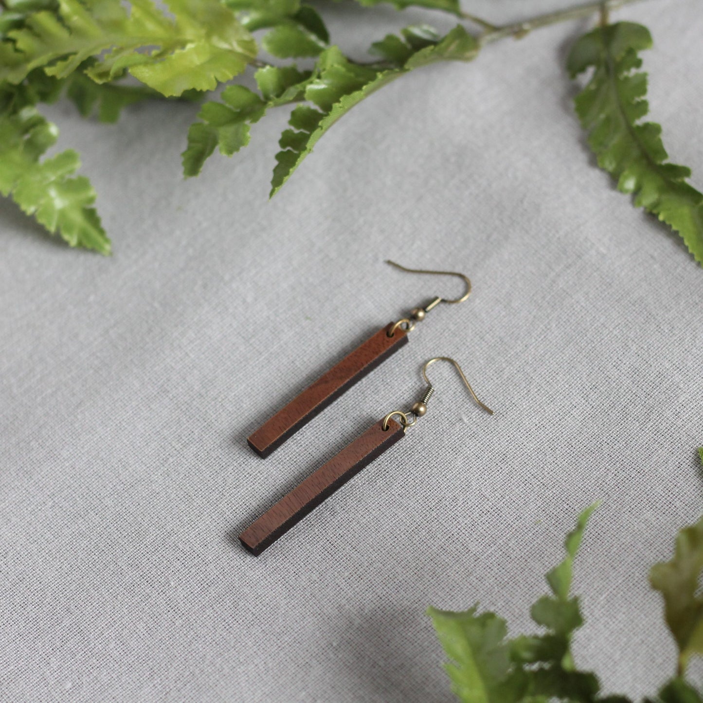Jina Earrings - Walnut $16 image