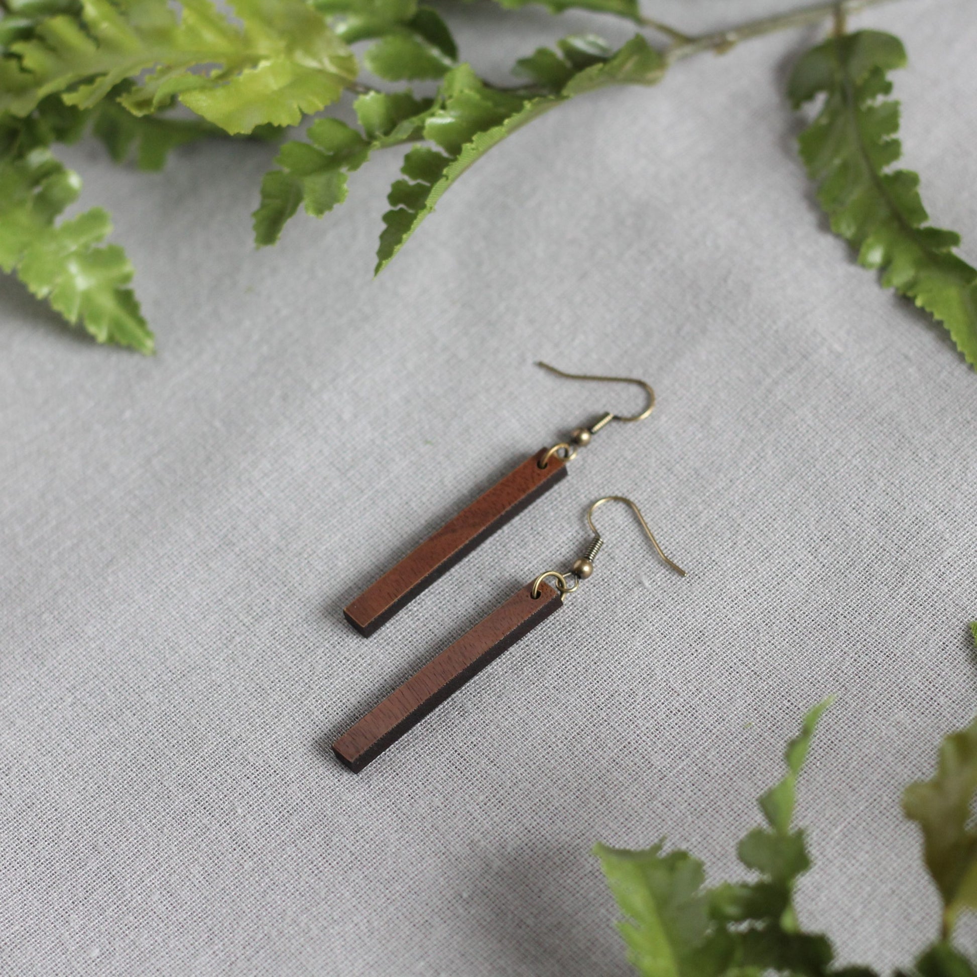 Jina Earrings - Walnut $16 image