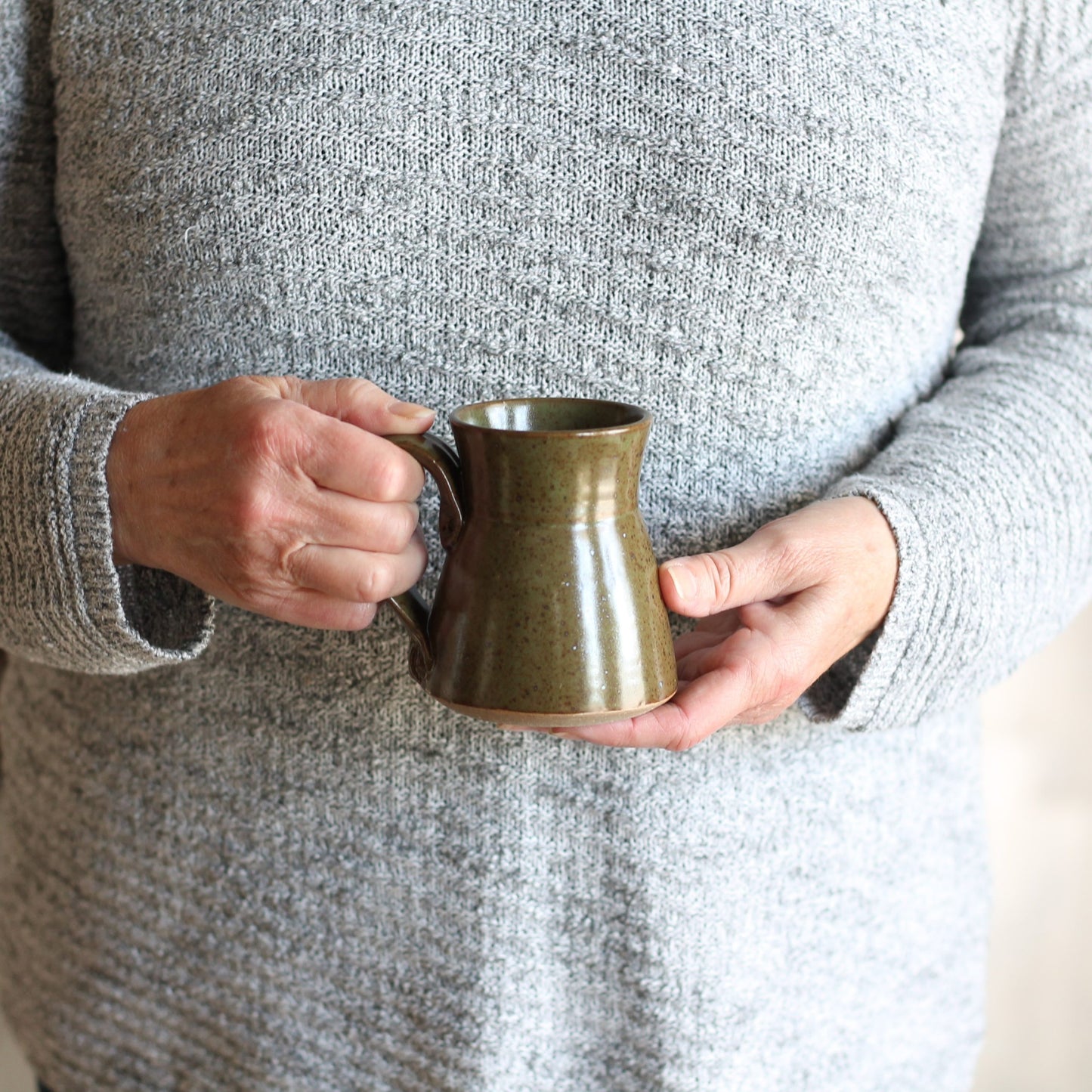 SECONDS SALE | Handmade Pottery | 8oz. Small Mug - Olive image