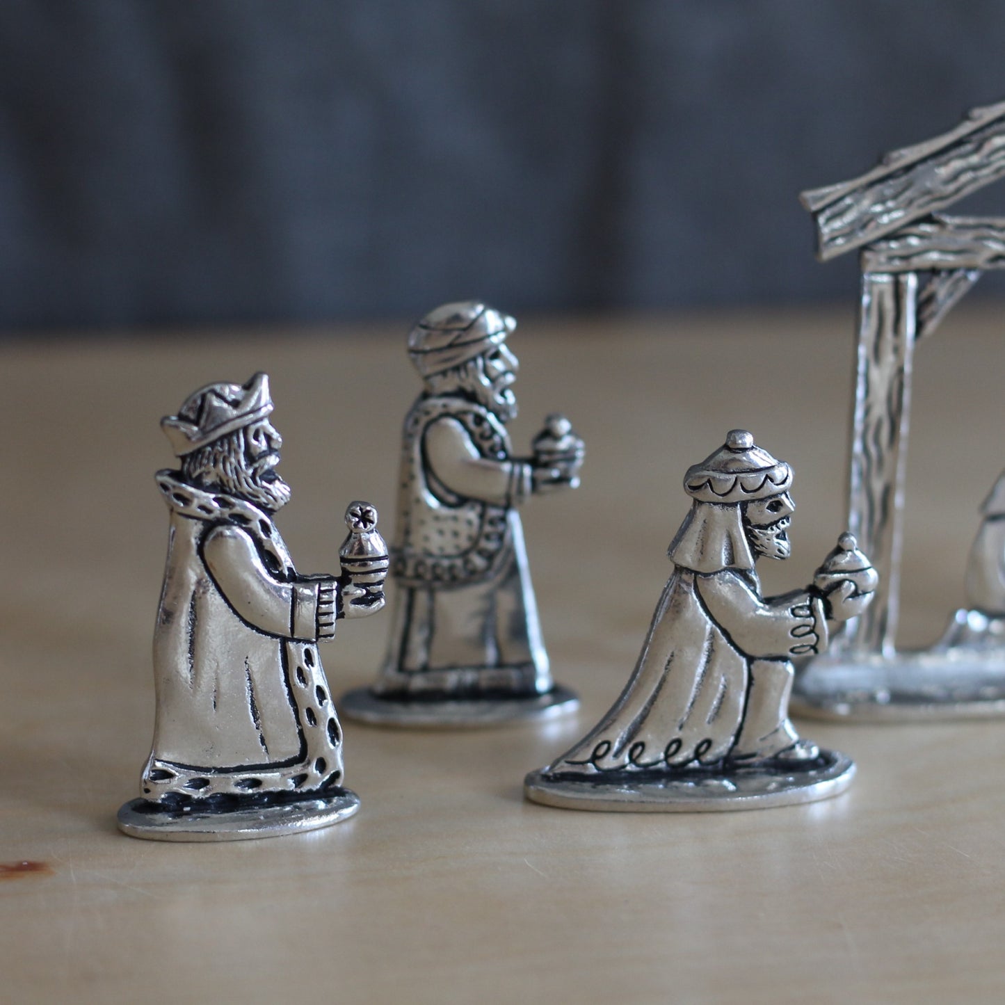 Handmade Pewter 7-Piece Nativity Scene | Gift Box Included image 6
