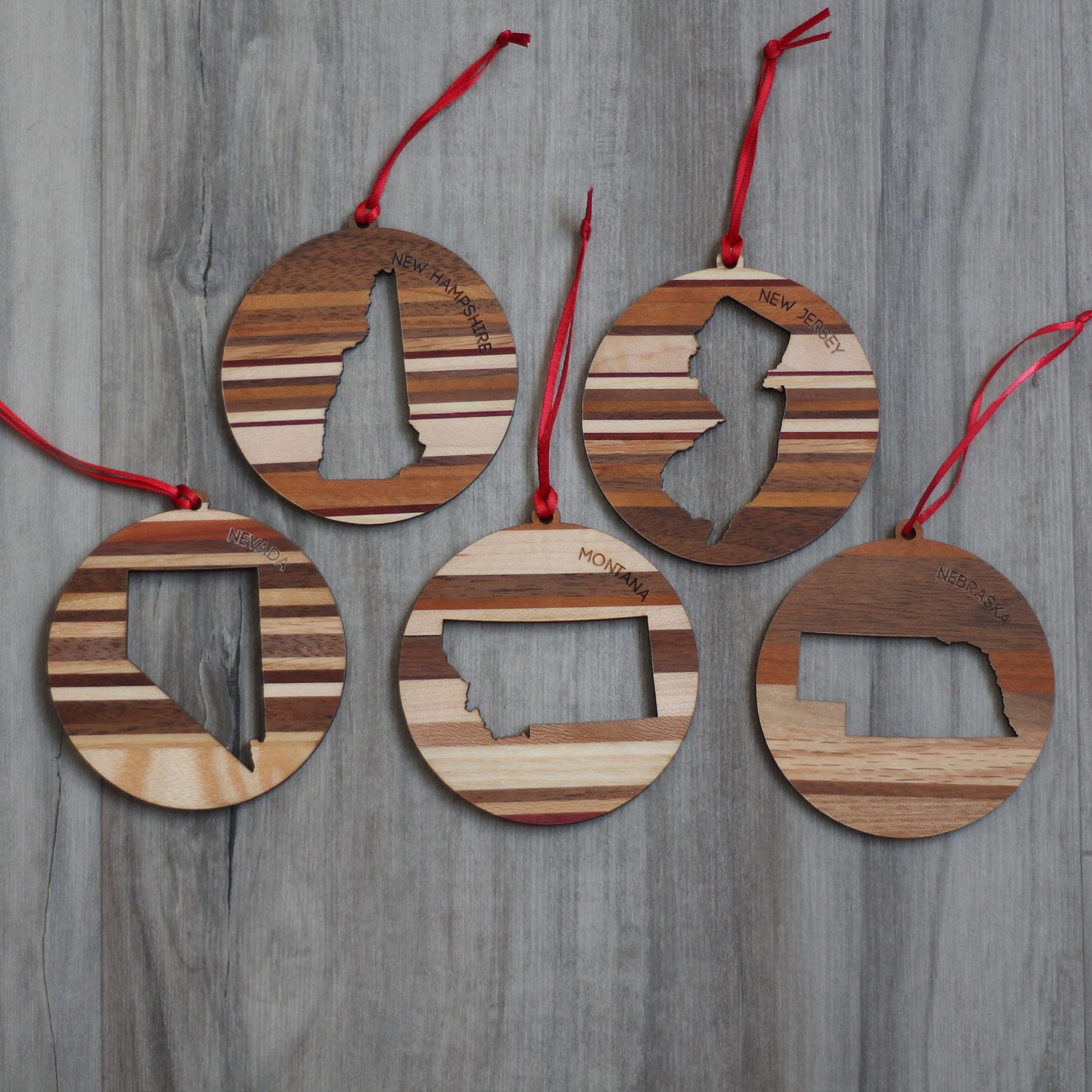 Handmade Wooden State Outline Ornaments | All 50 States image 17