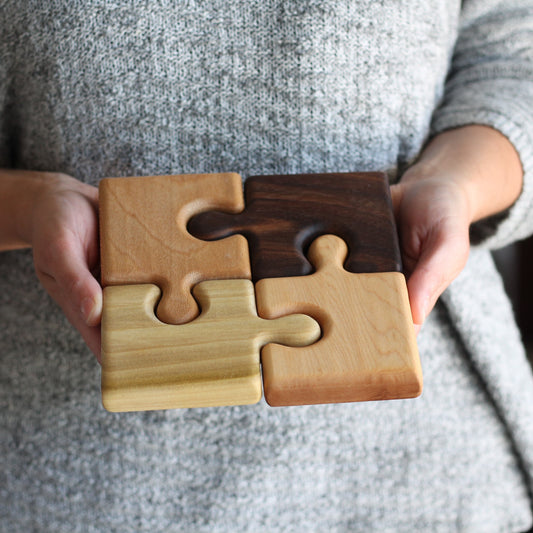 Handmade Wooden Puzzle Trivet image 0