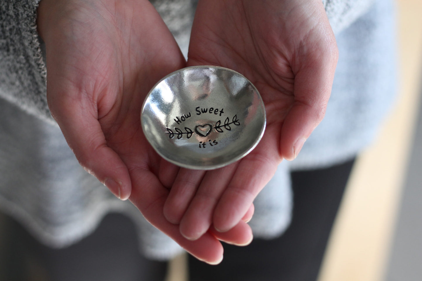 Handmade Pewter Charm Bowl - How Sweet $20 image