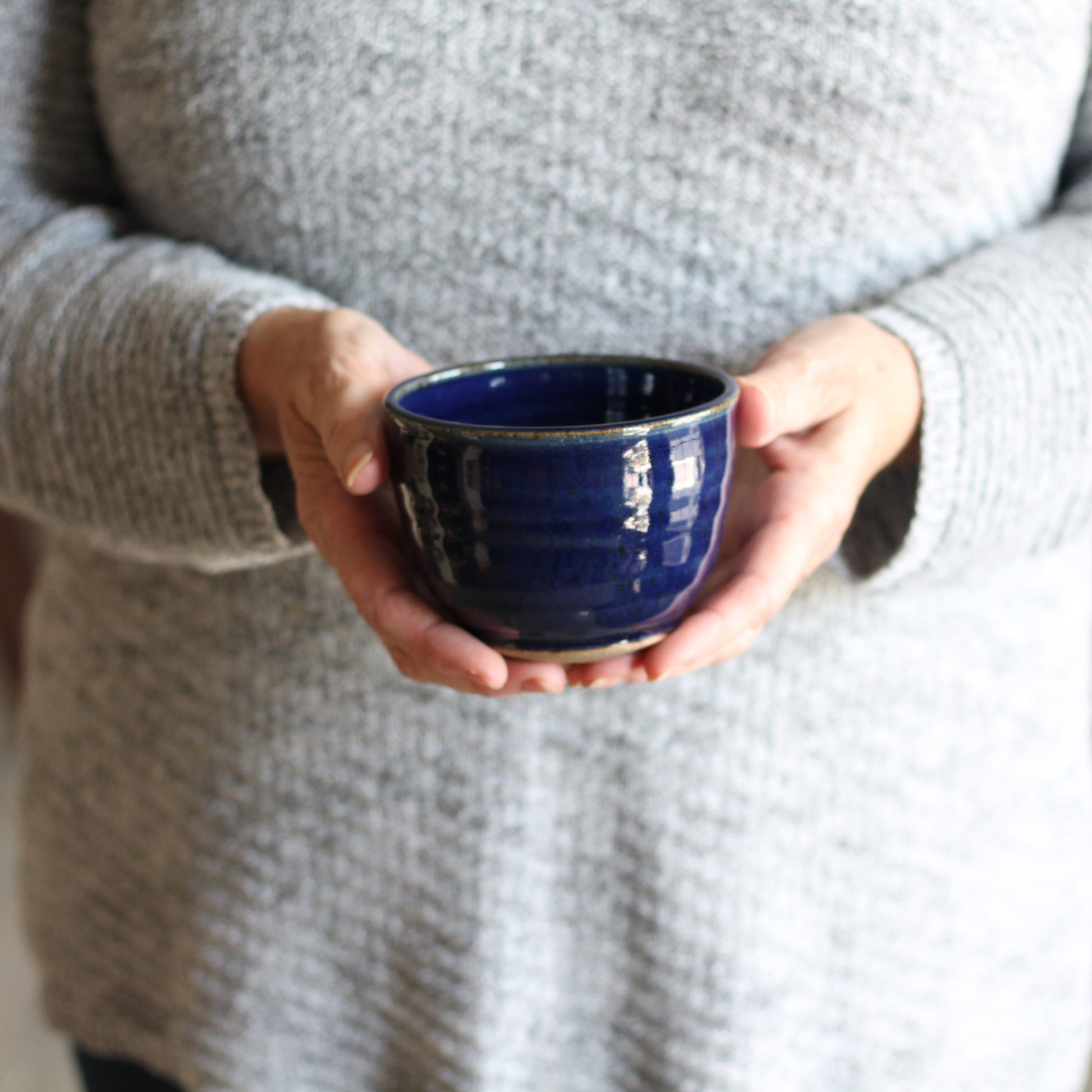 SECONDS SALE | Handmade Pottery | Condiment Dish - Navy image