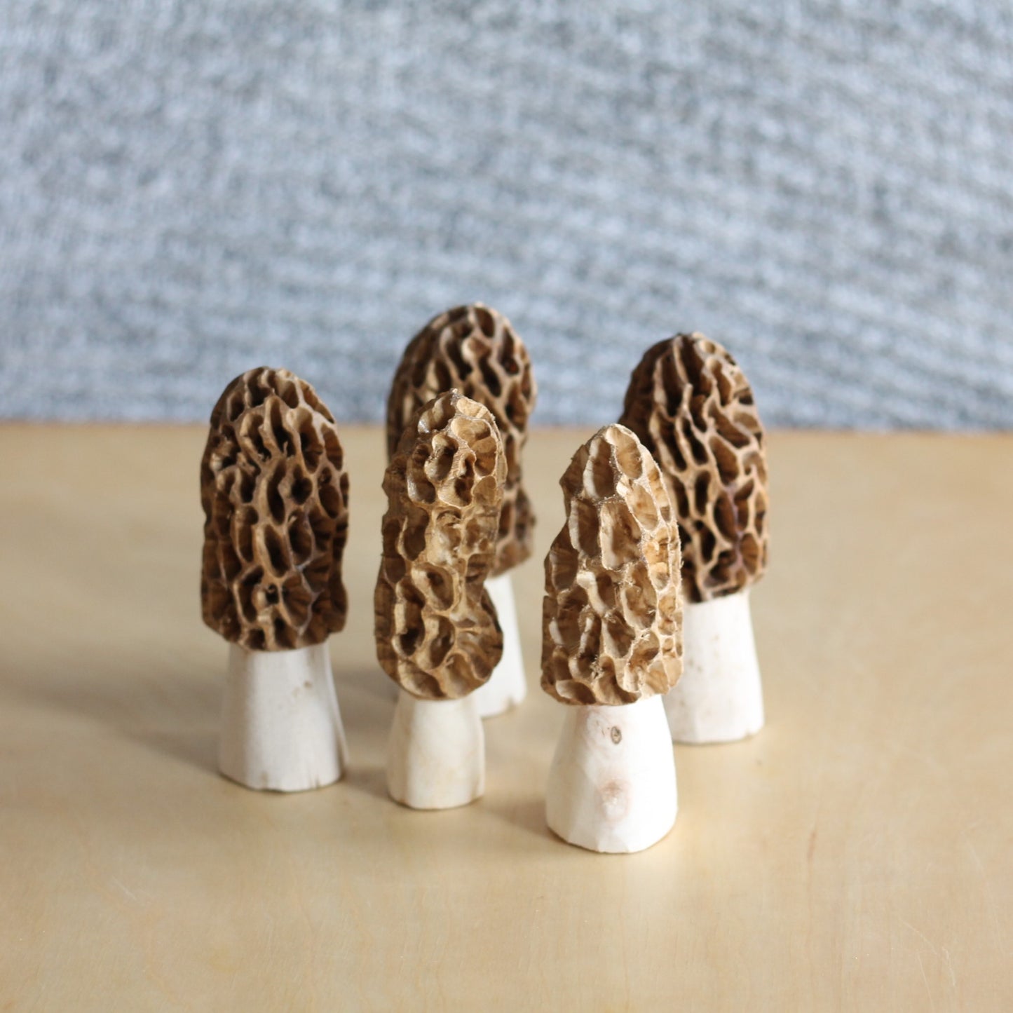 Handmade Wooden Morel Mushroom image 4