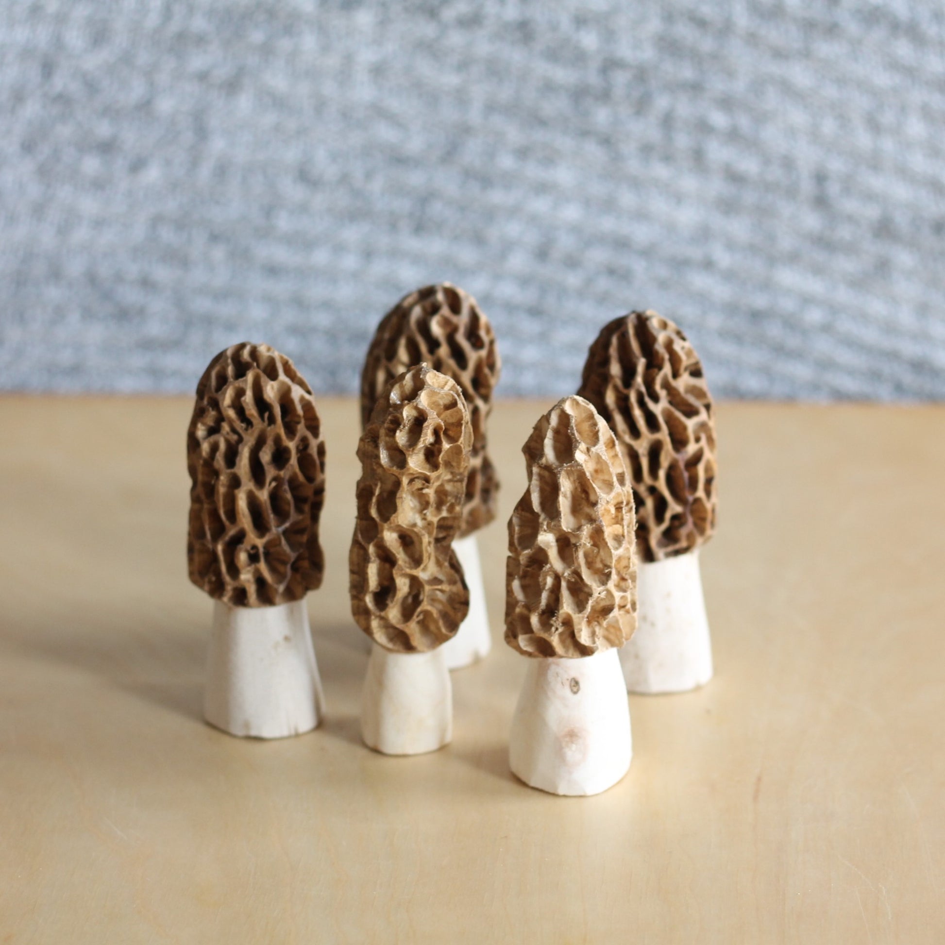 Handmade Wooden Morel Mushroom image 4