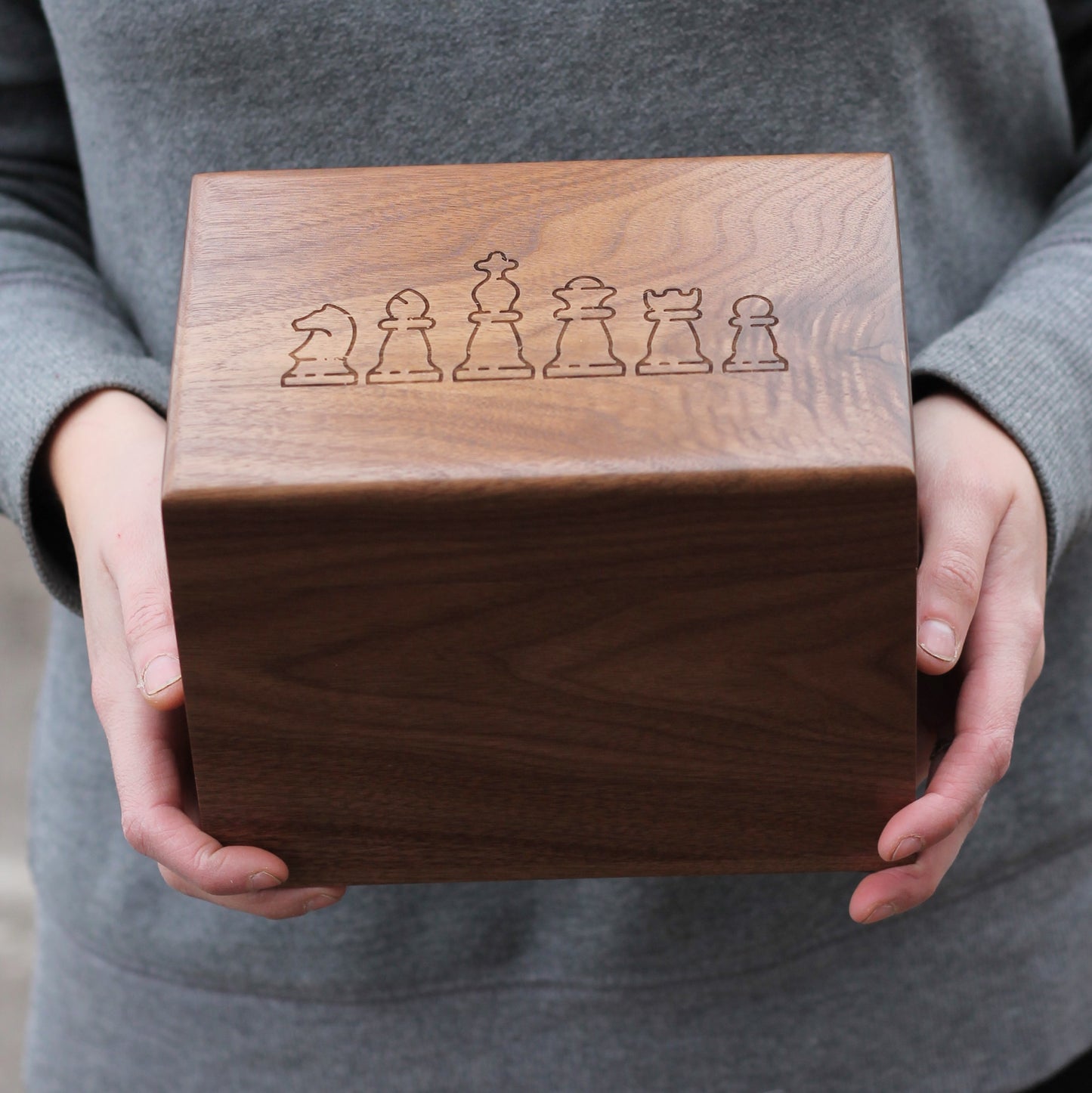 Chess Piece Box | For Small + Medium Pieces image 0