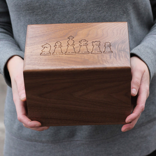 Chess Piece Box | For Small + Medium Pieces image 0