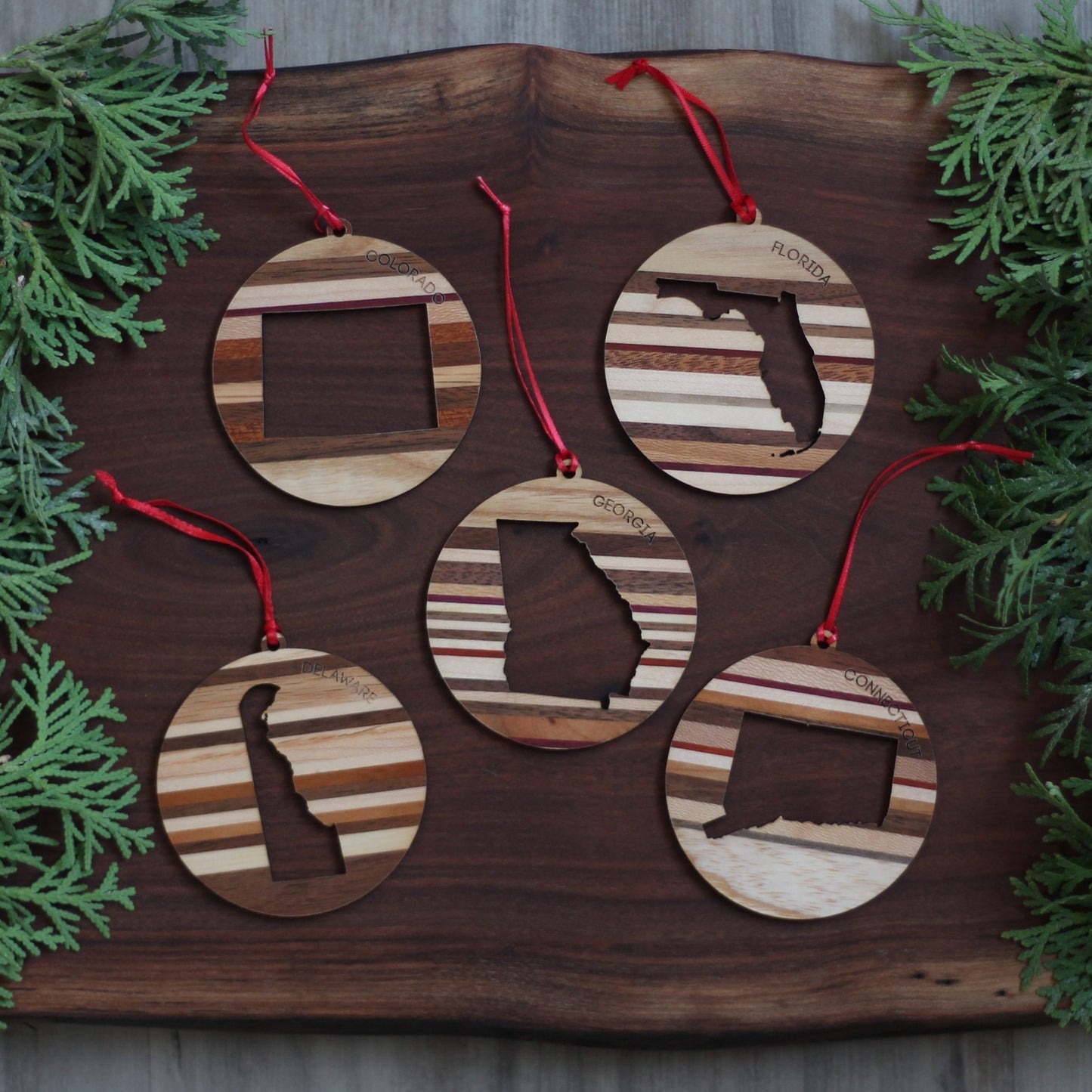 Handmade Wooden State Outline Ornaments | All 50 States image 10