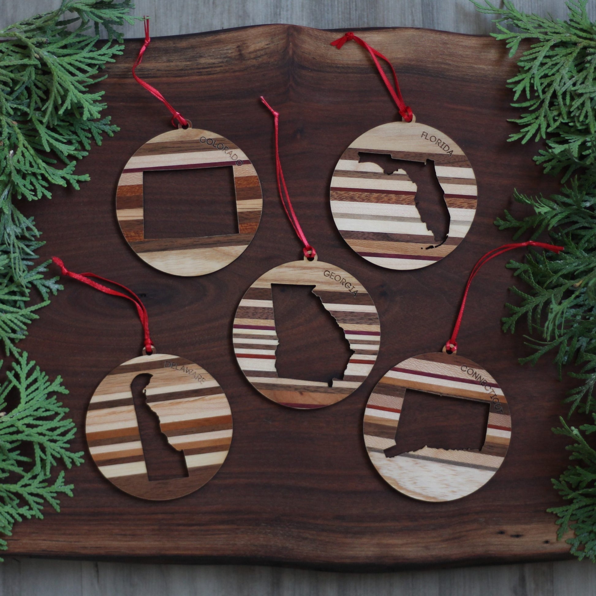 Handmade Wooden State Outline Ornaments | All 50 States image 10