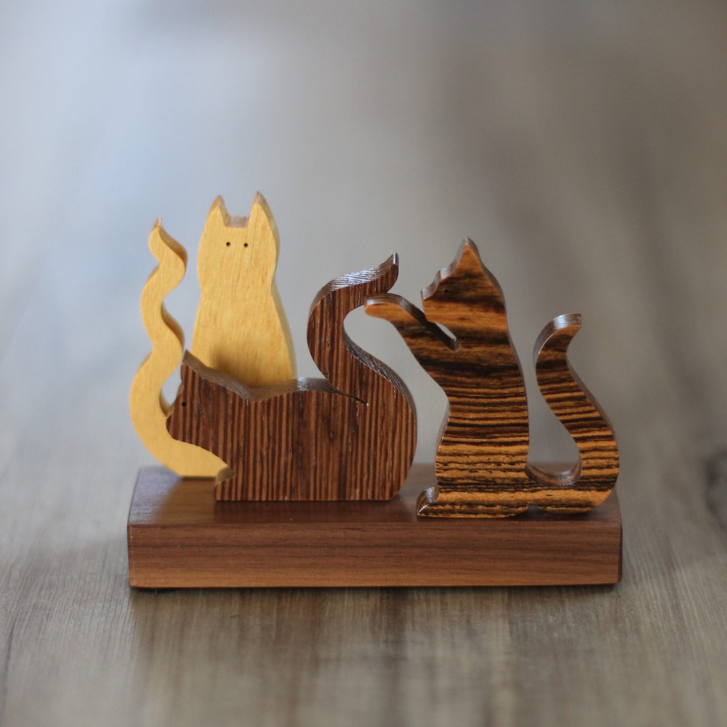 Handmade Wooden Cats Figurine image 10