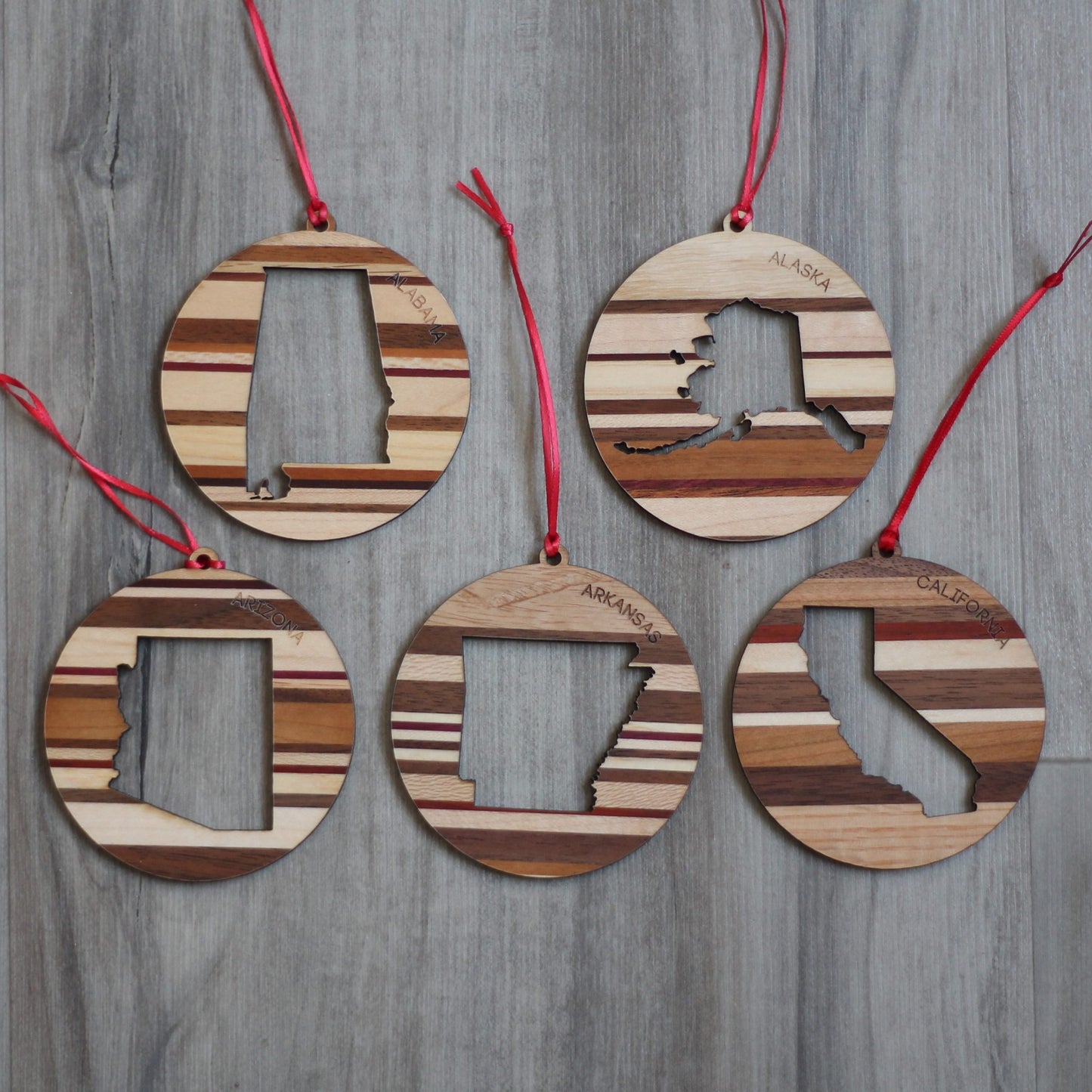 Handmade Wooden State Outline Ornaments | All 50 States image 23