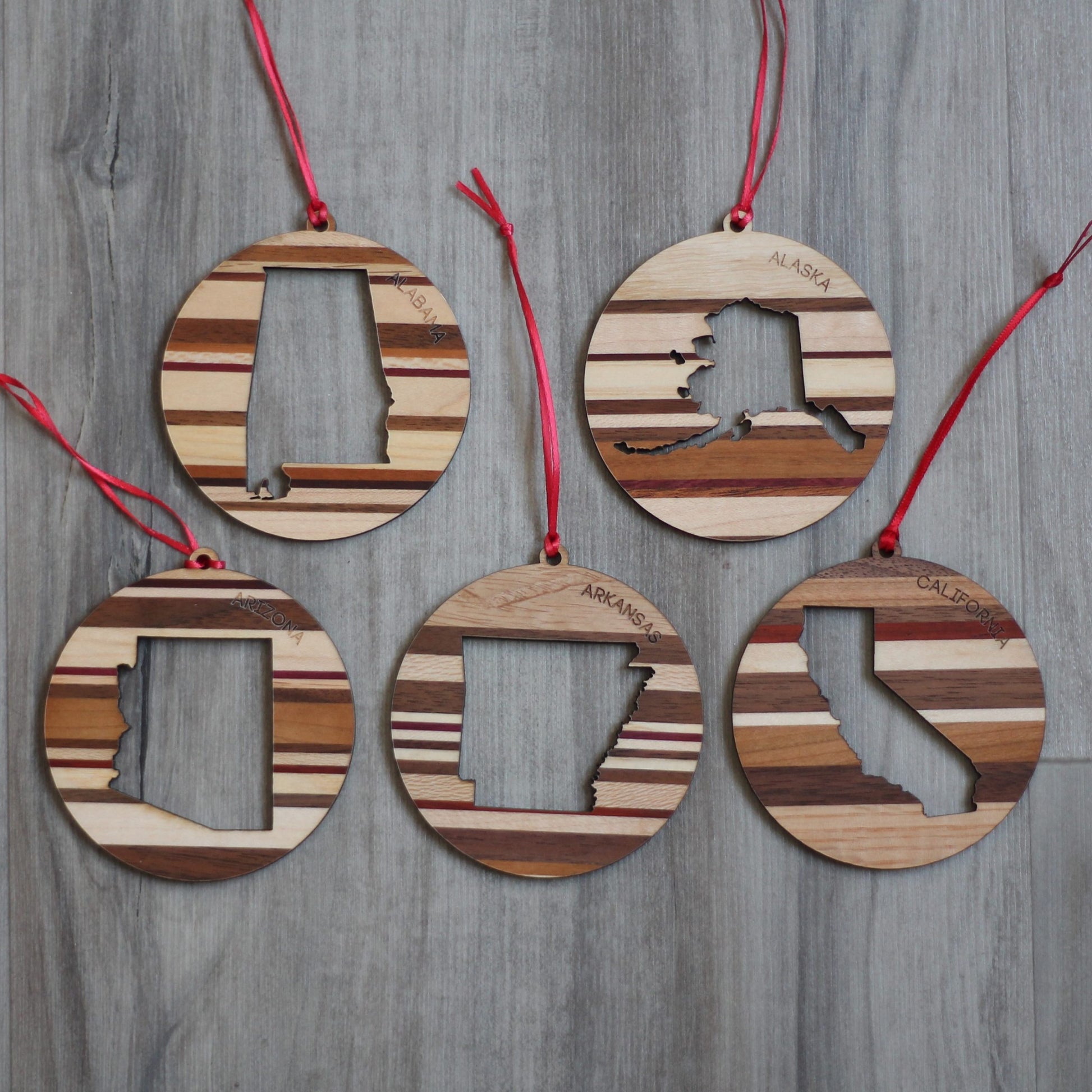 Handmade Wooden State Outline Ornaments | All 50 States image 23