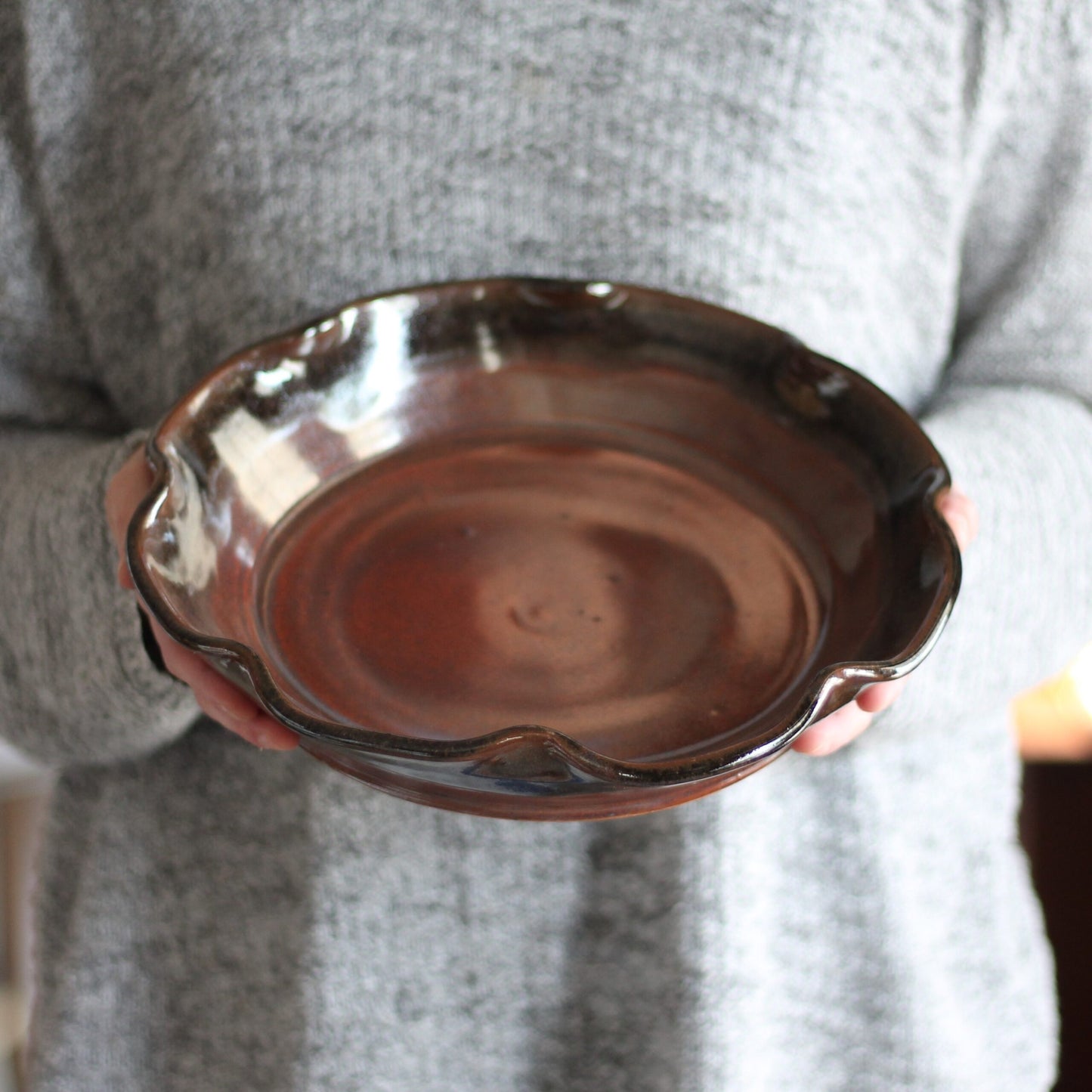 Handmade Pottery | Large Pie Plate image 8