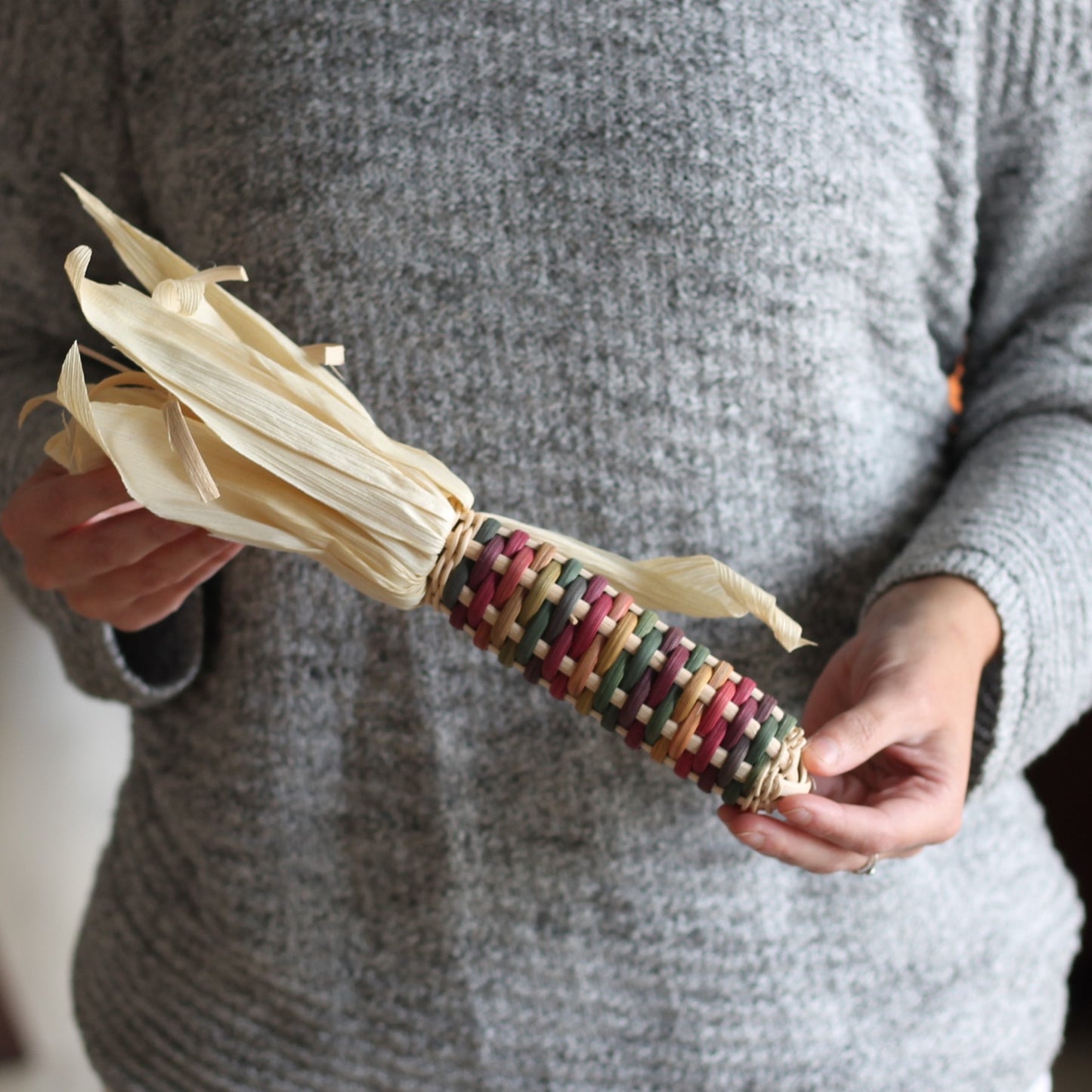 Handmade Woven Corn | Fall Décor - Large Rainbow $30 image
