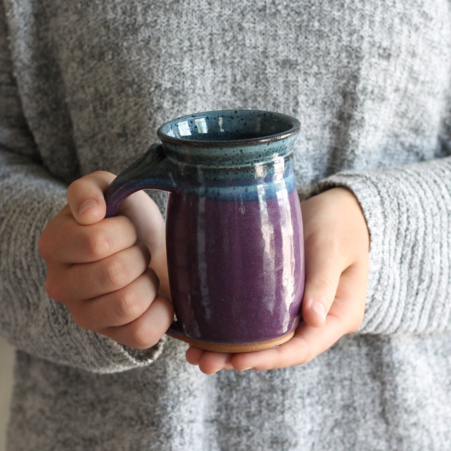 Handmade Pottery | Classic Mug - Purple + Blue $45 image