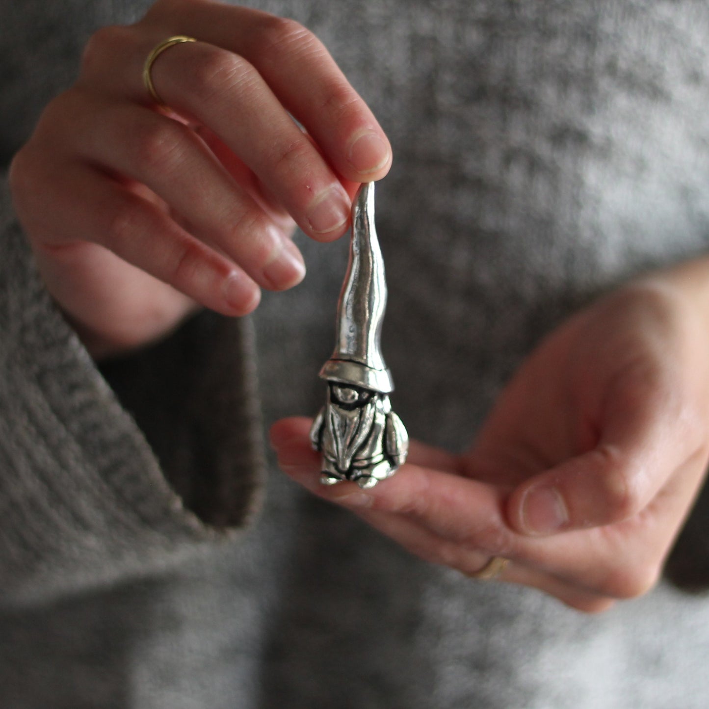 Handmade Pewter Ring Holder | 5 Styles - Gnome $22 image
