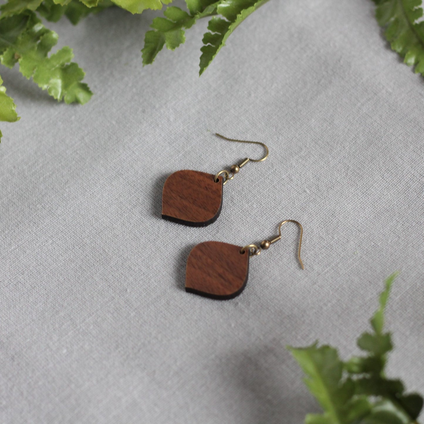 Jill Earrings - Walnut $10 image