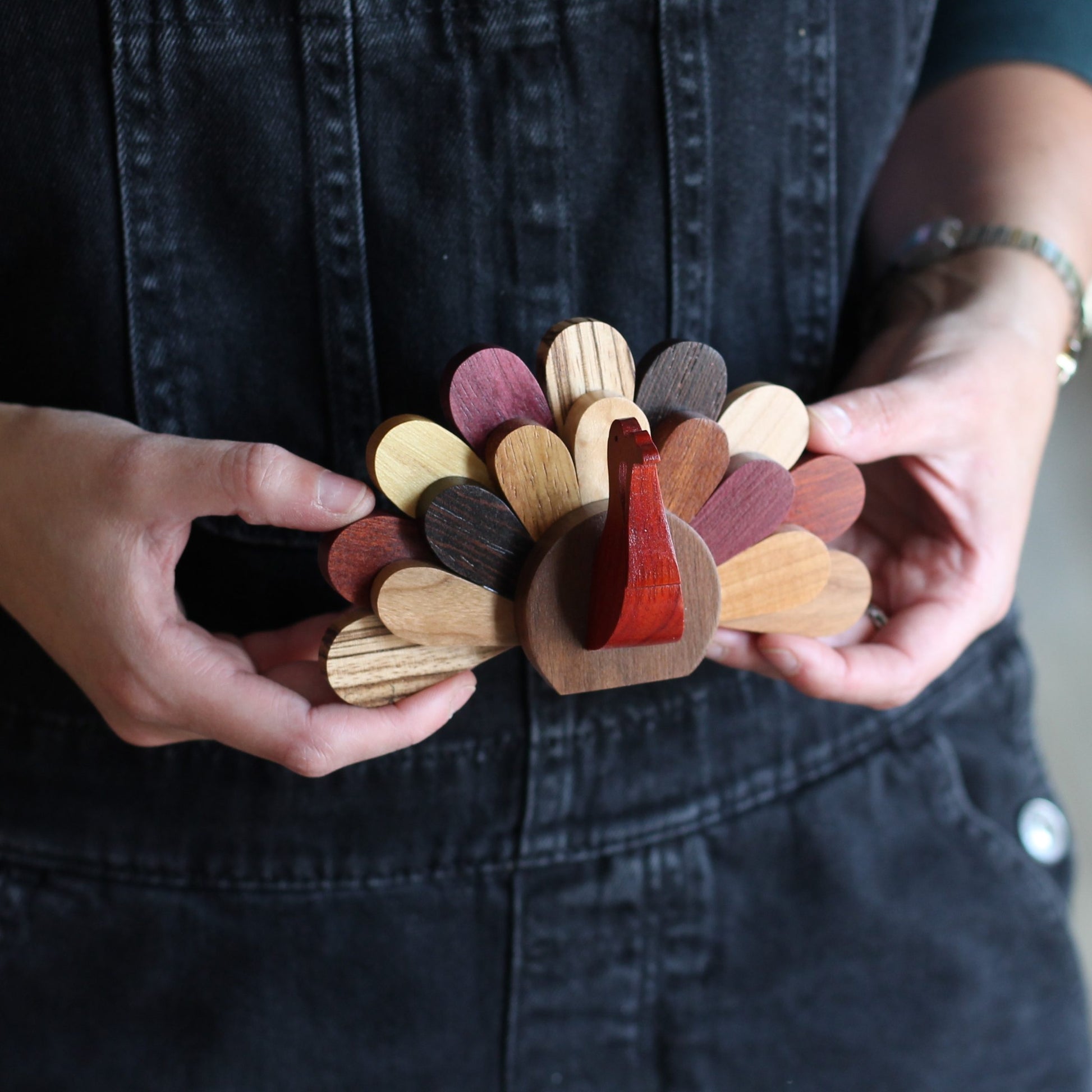 Handmade Wooden Turkeys - Medium $40 image