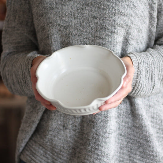 SECONDS SALE | Handmade Pottery | Small Pie Plate image 1