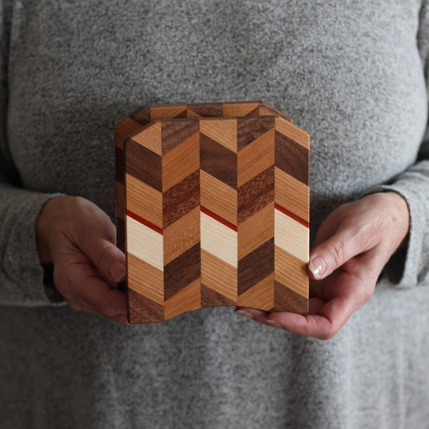 Checkered Napkin Holder - Dark Woods image