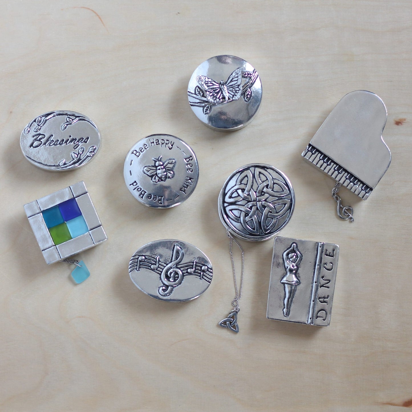 Handmade Pewter Boxed Necklace Set image 10