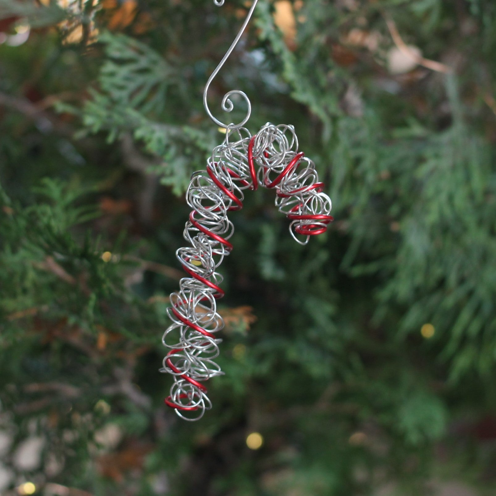 Handmade Wire Candy Cane Ornament image 1