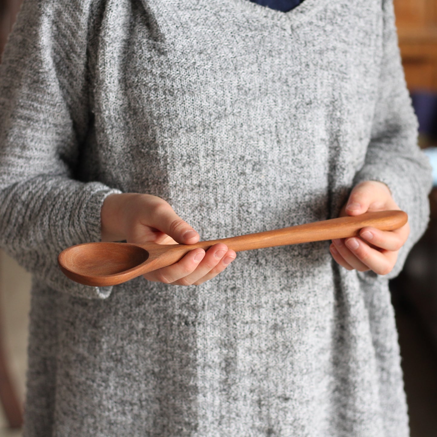 Handmade Wooden Kitchen Utensils | Round Spoon image 3