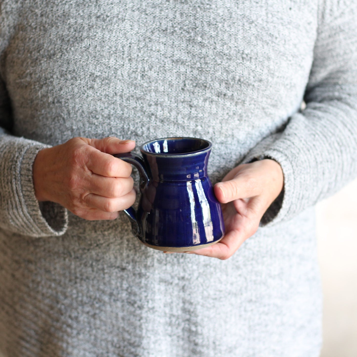 Handmade Pottery | 8oz. Small Mug - Navy image