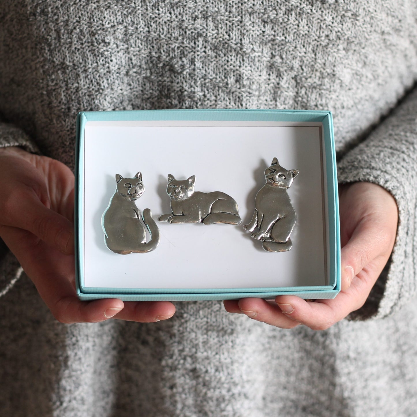 Handmade Pewter Magnet Set | 13 Styles image 13