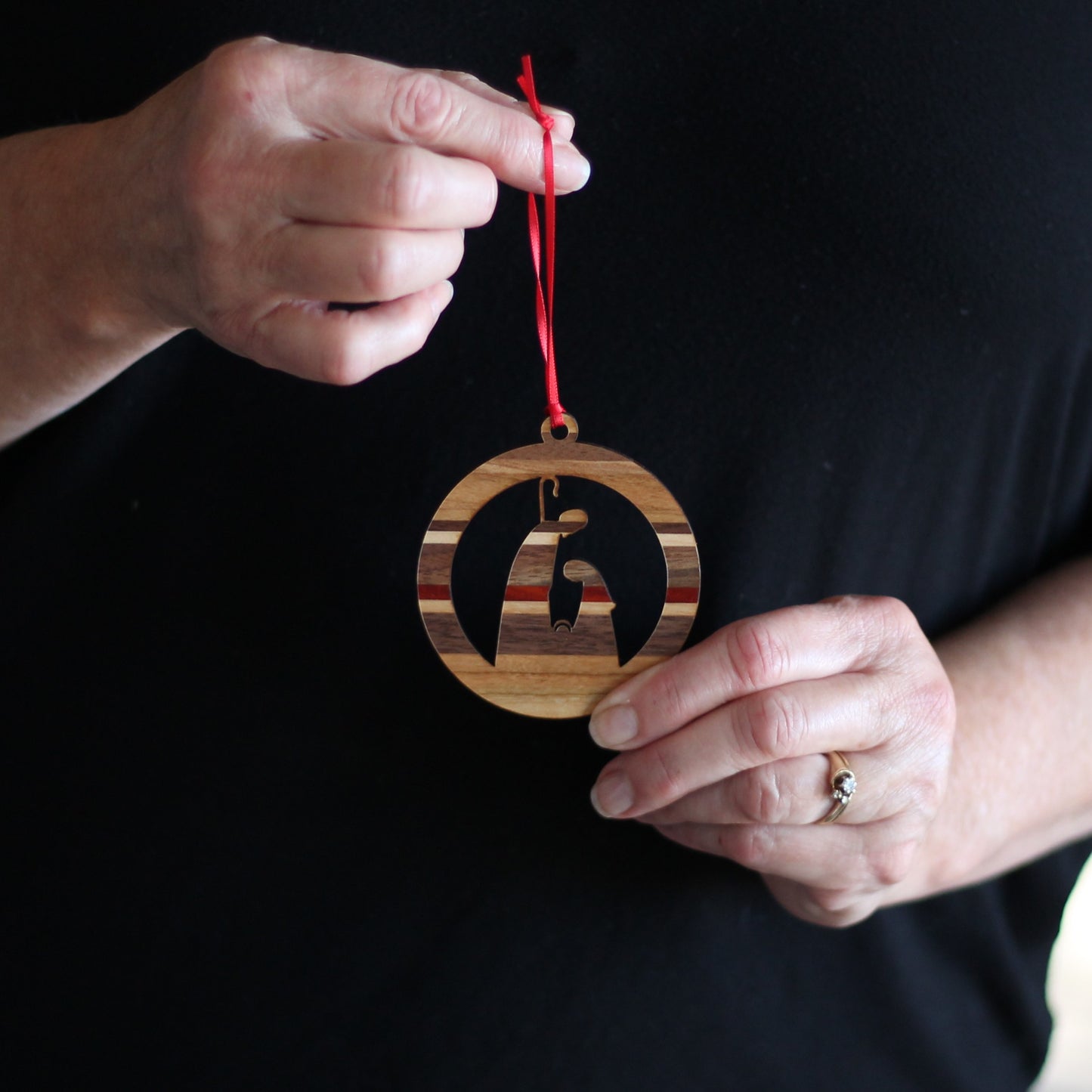 Handmade Wooden Christmas Ornaments | Snowflake, Angel, Christmas Tree, Star, Snowman, Nativity image 10
