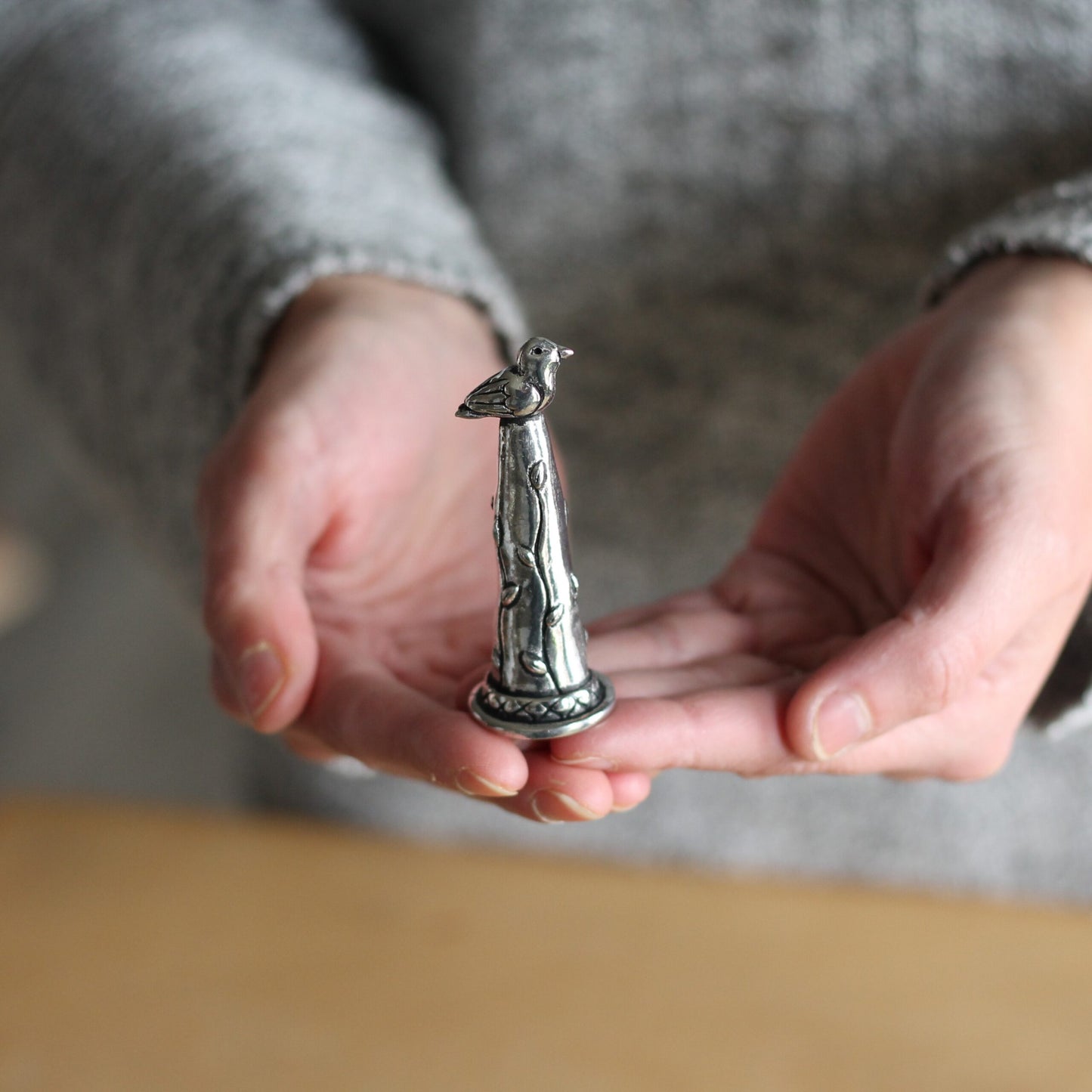 Handmade Pewter Ring Holder | 5 Styles - Bird $20 image