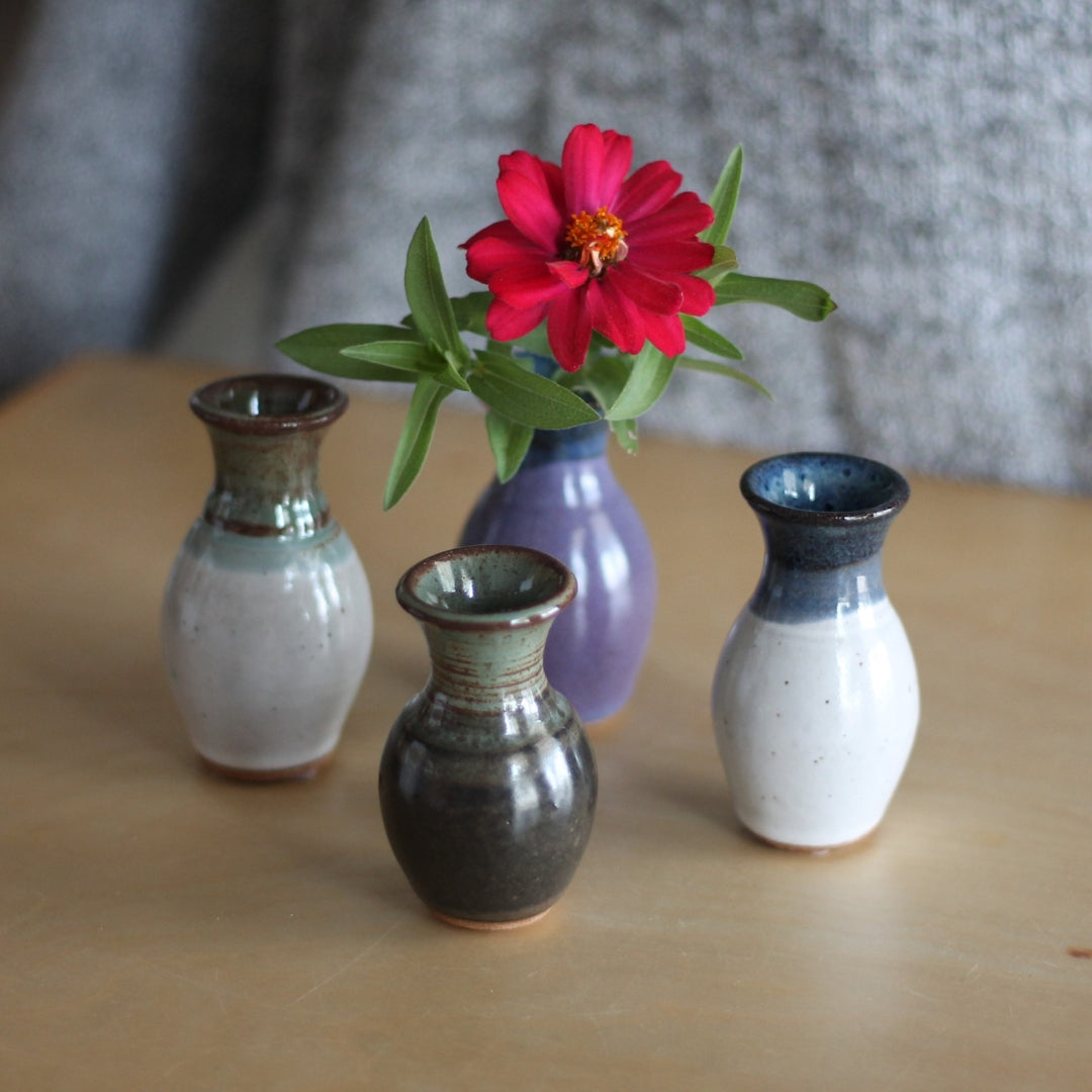 Handmade Mini Ceramic Vase | 4 Color Options image 8
