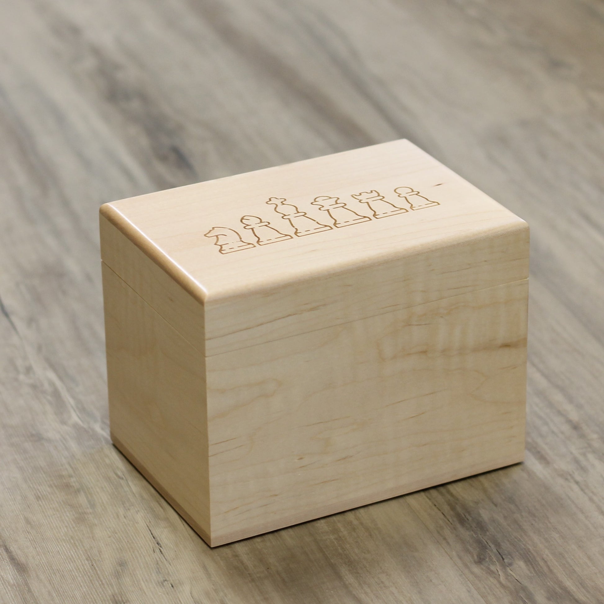 Chess Piece Box | For Small + Medium Pieces - Maple (light blonde) $90 image