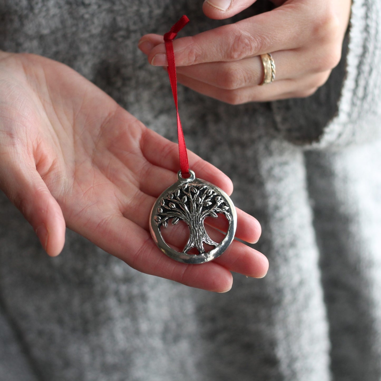 Handmade Pewter Round Ornaments | 10 Styles image 20