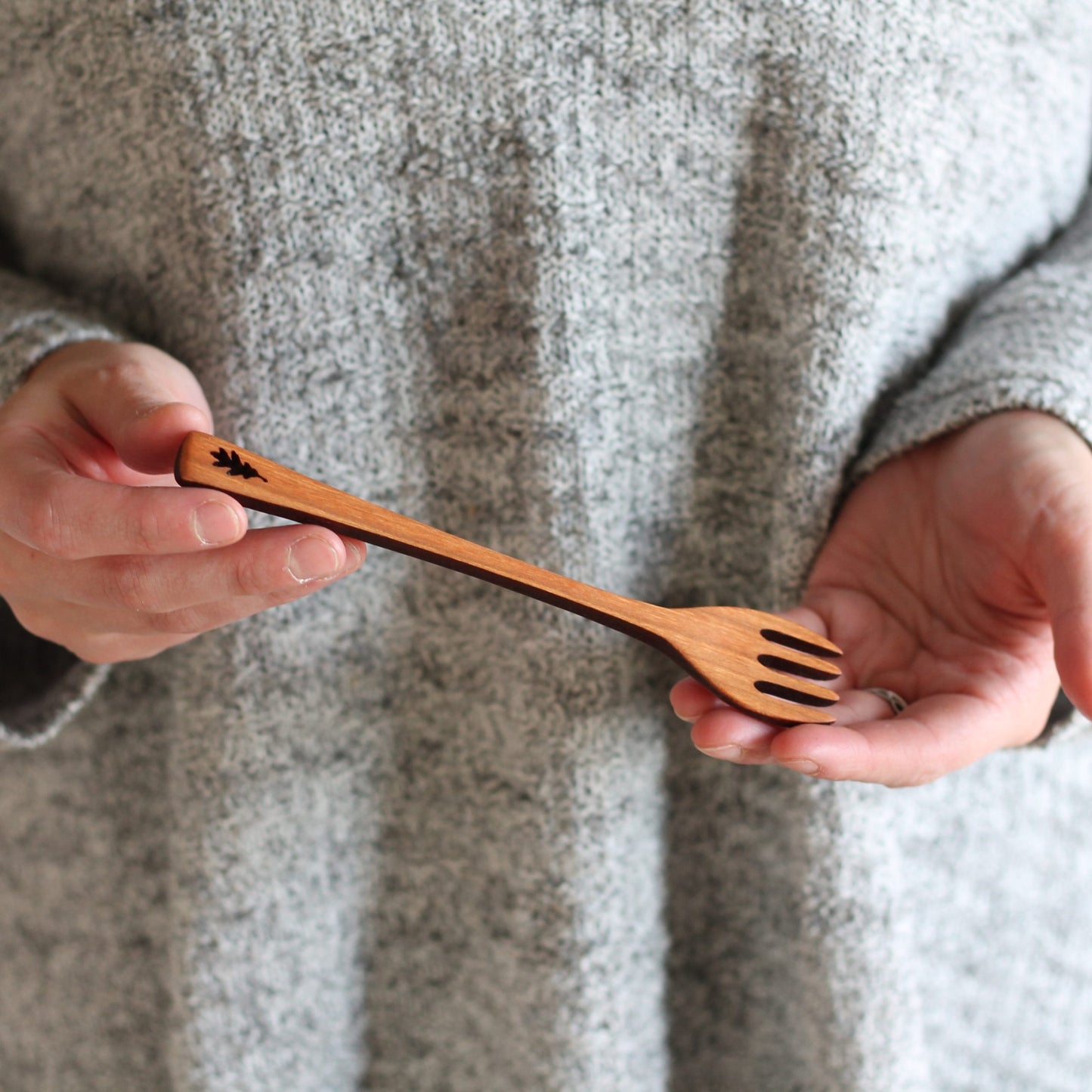 Wooden Forks | 4 Designs - Leaves $12 image