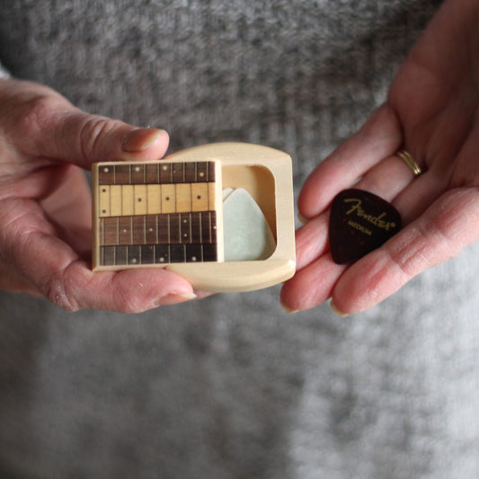 Handmade Wooden Guitar Pick Box image 0