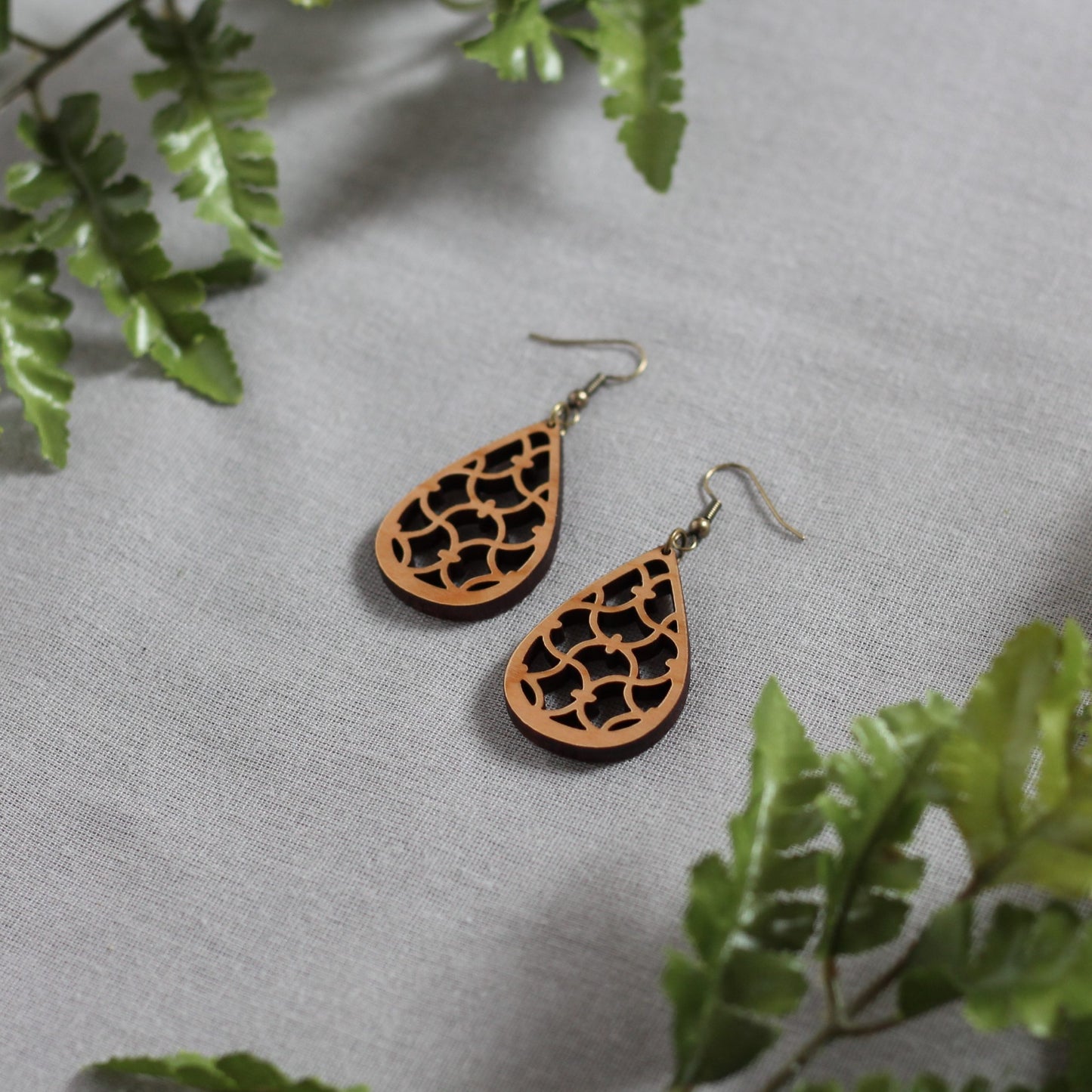 Fern Earrings - Cherry $24 image
