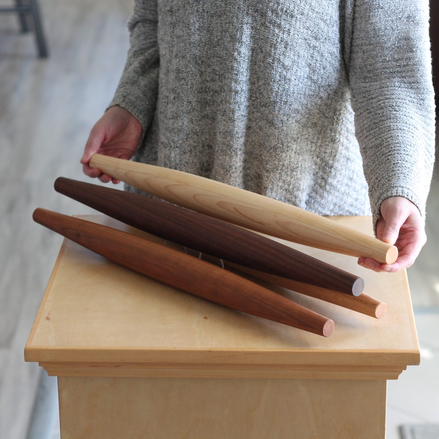 Handmade Solid Wood French Rolling Pin | 4 Wood Types image 7