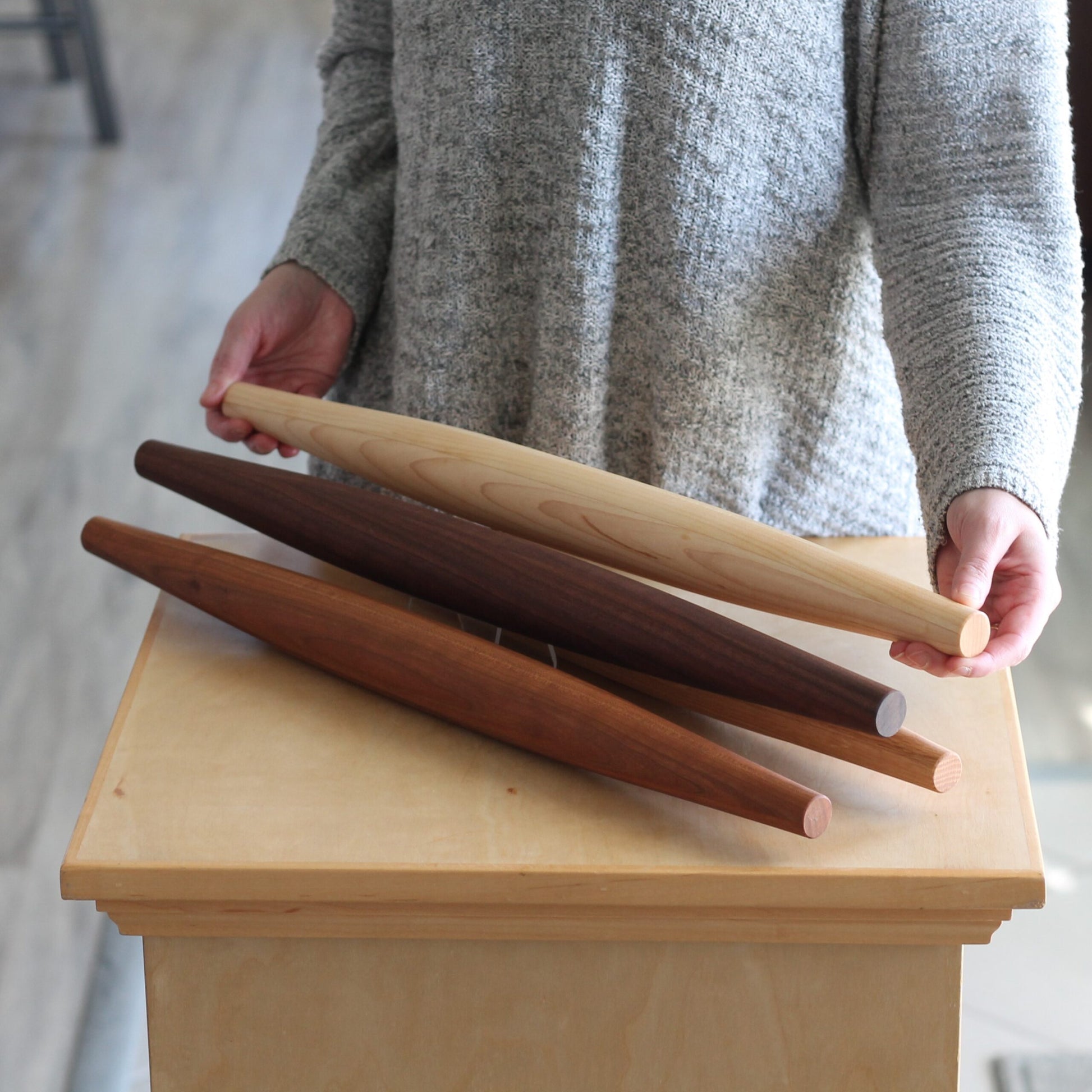 Handmade Solid Wood French Rolling Pin | 4 Wood Types image 7
