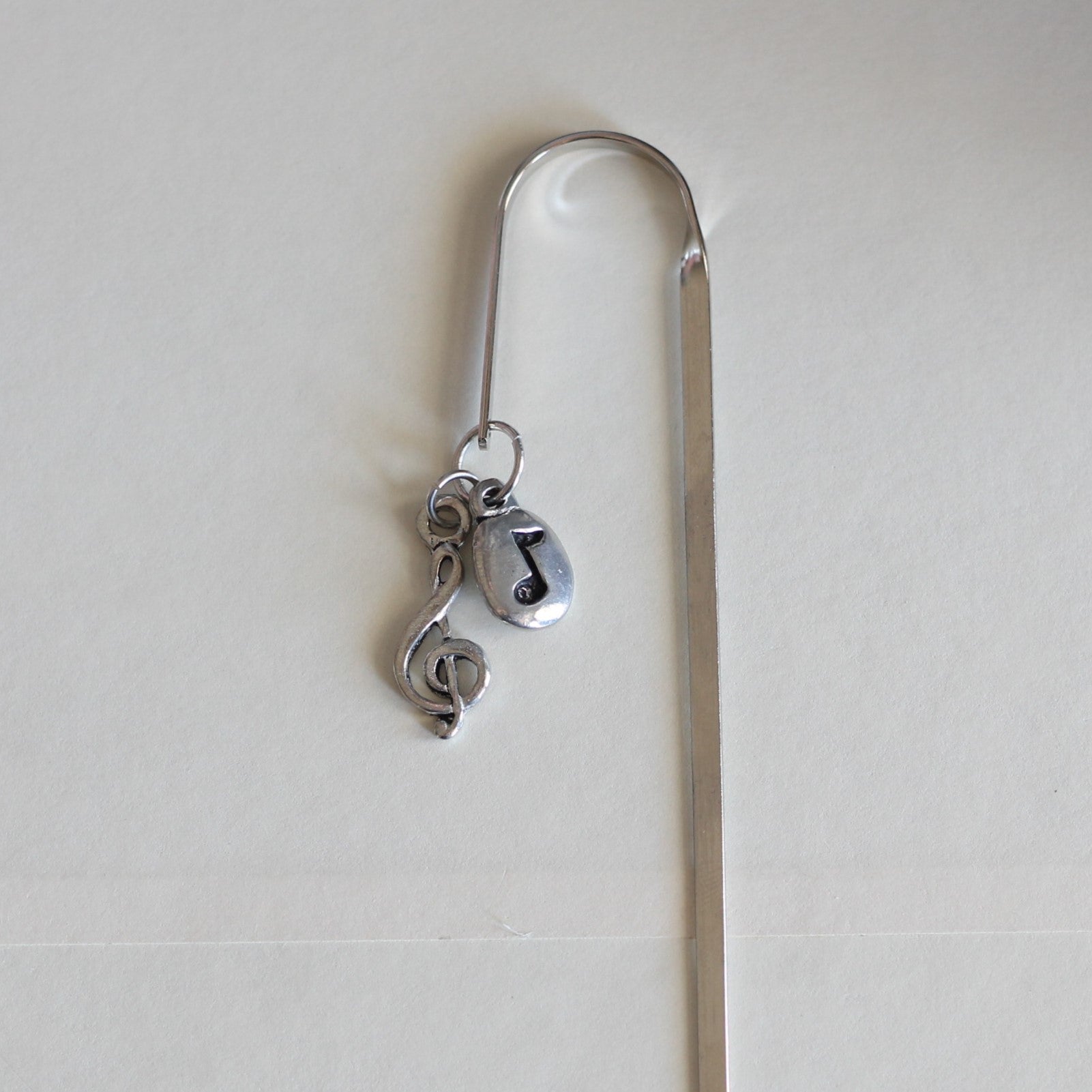 Handmade Pewter Bookmark | 6 Styles - Treble Clef $10 image