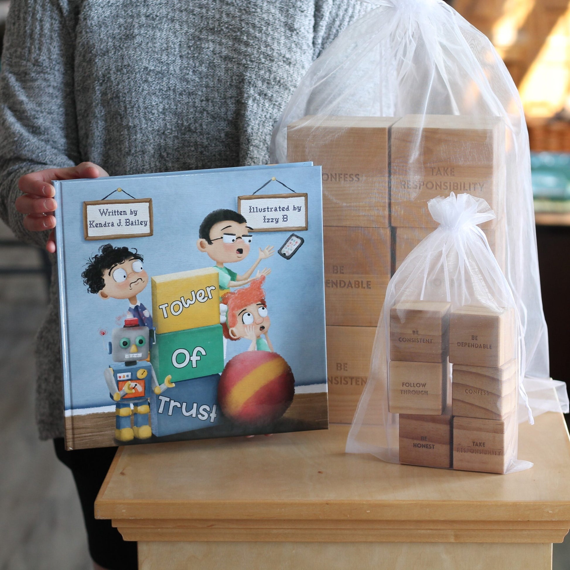 Tower of Trust | Author Kendra J. Bailey | Children's Book + Block Set image 3